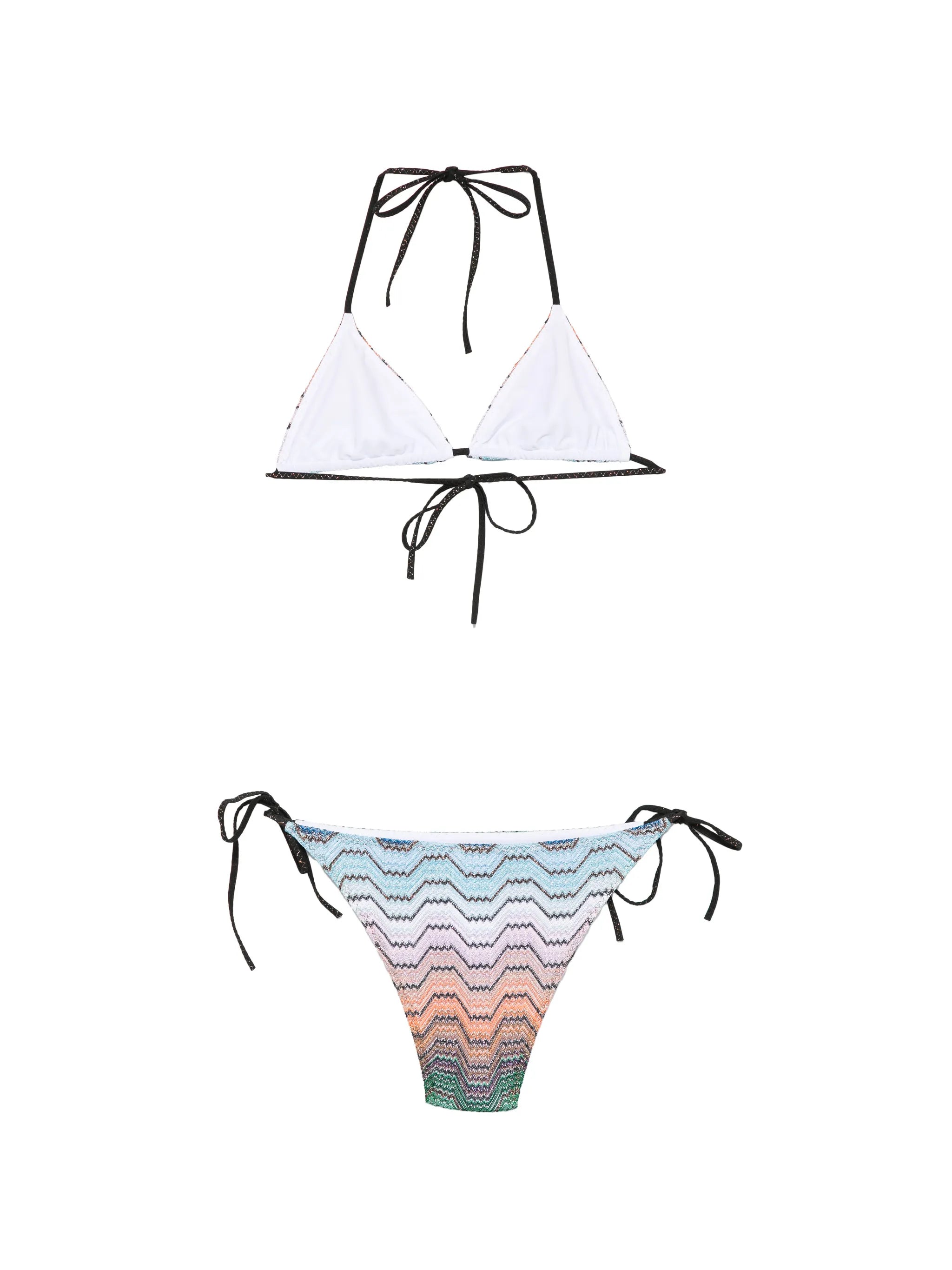 bikini in viscose lamé blend