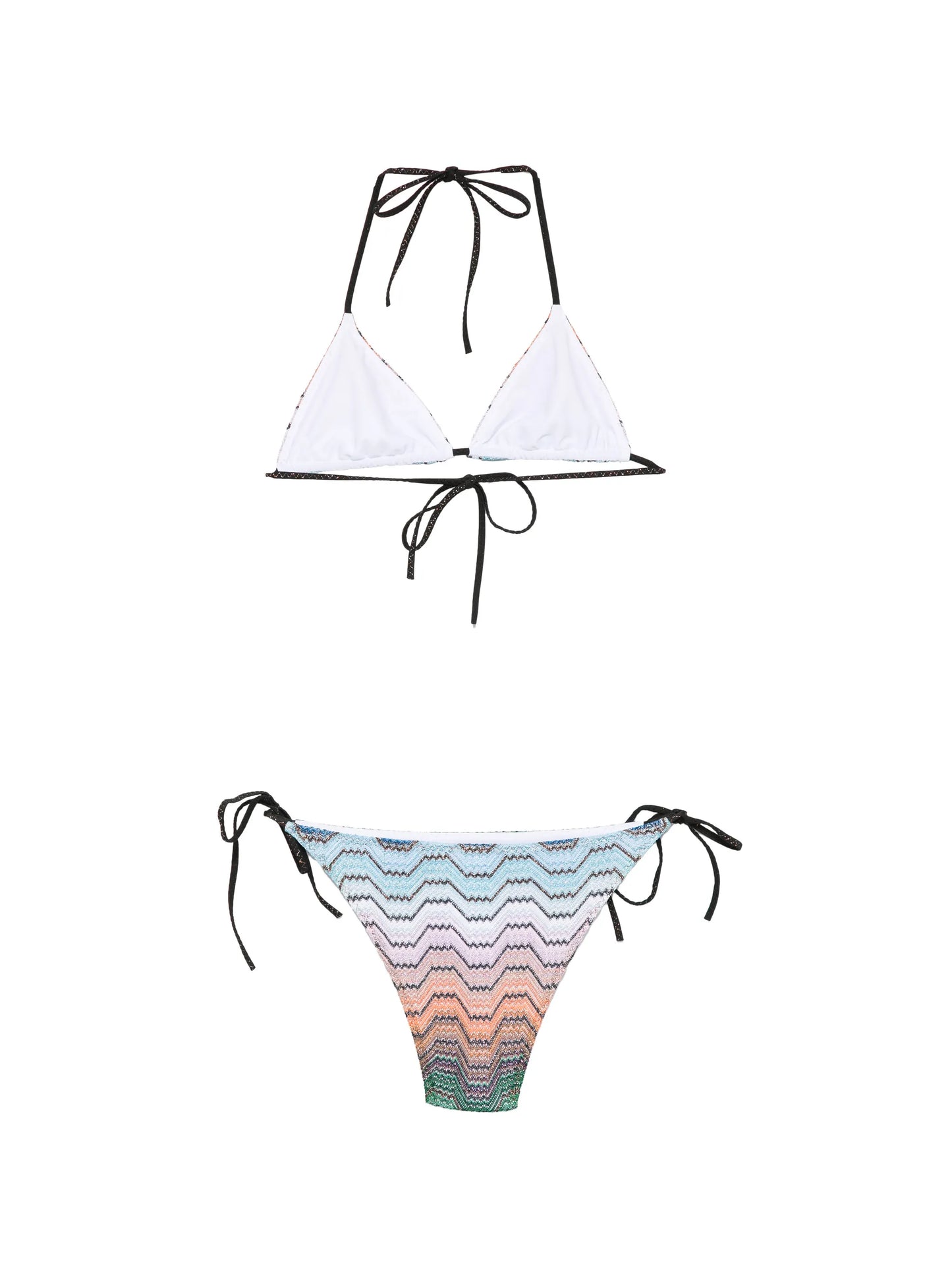 bikini in viscose lamé blend