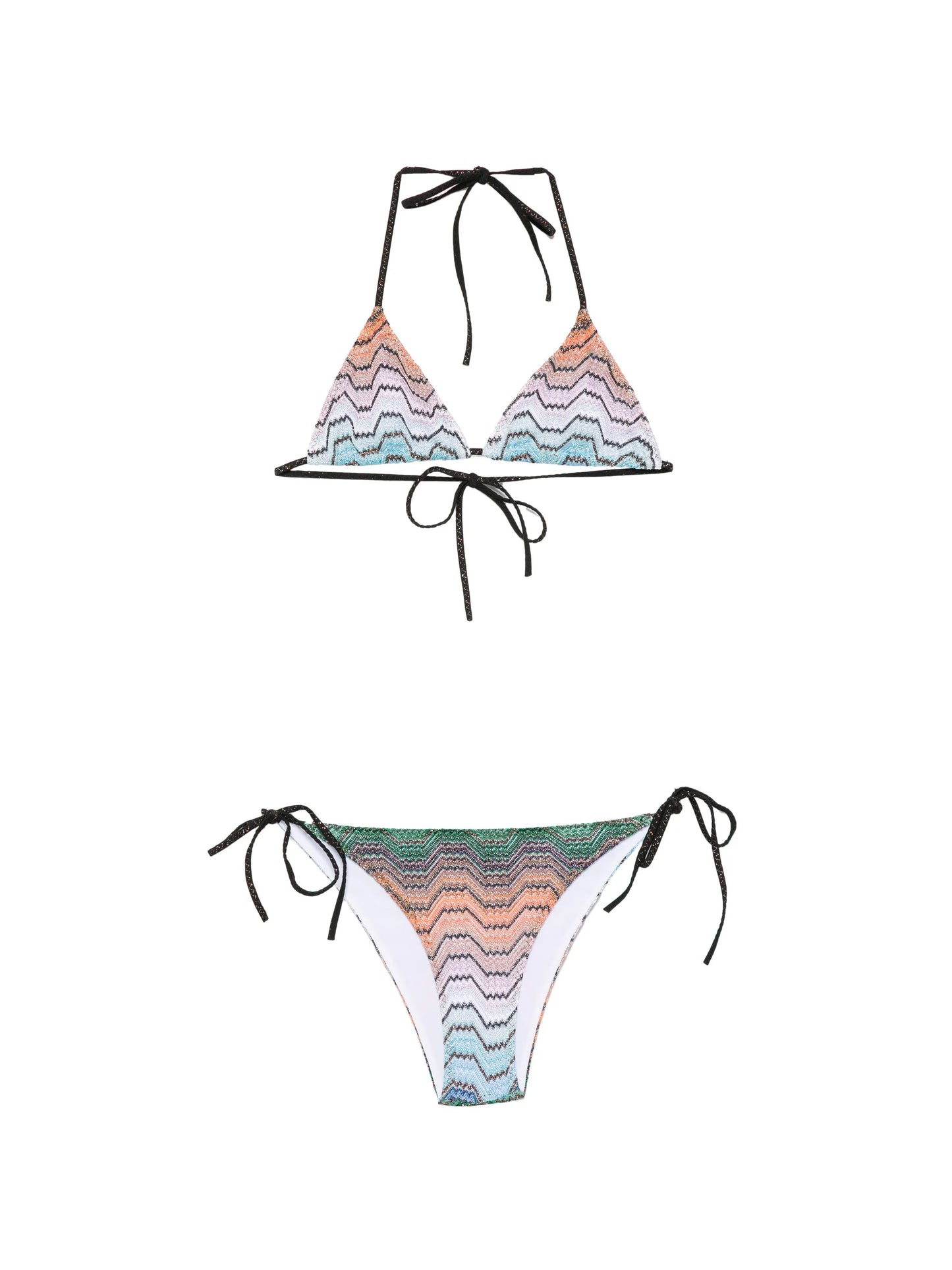 bikini in viscose lamé blend