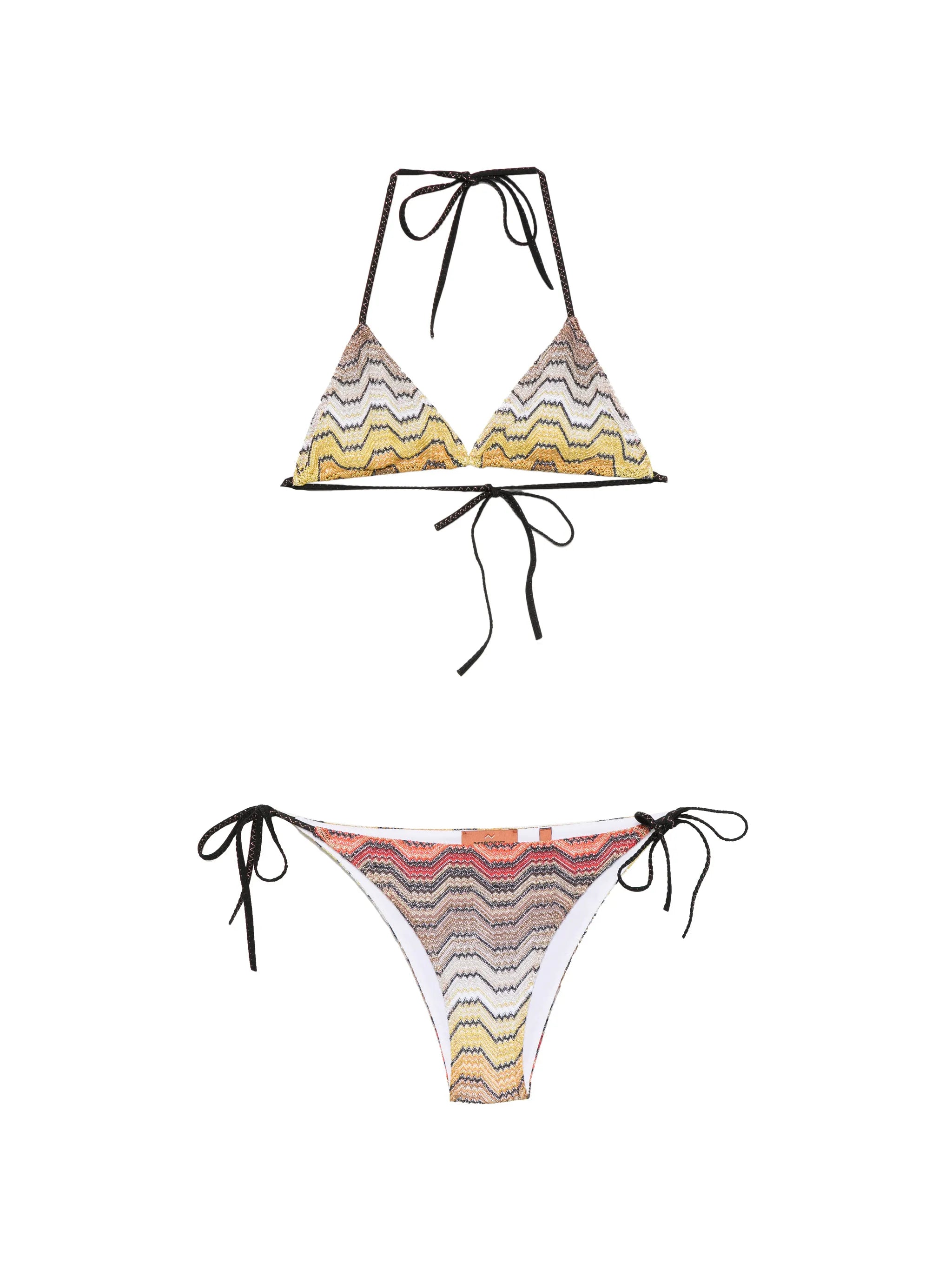 chevron-knit bikini