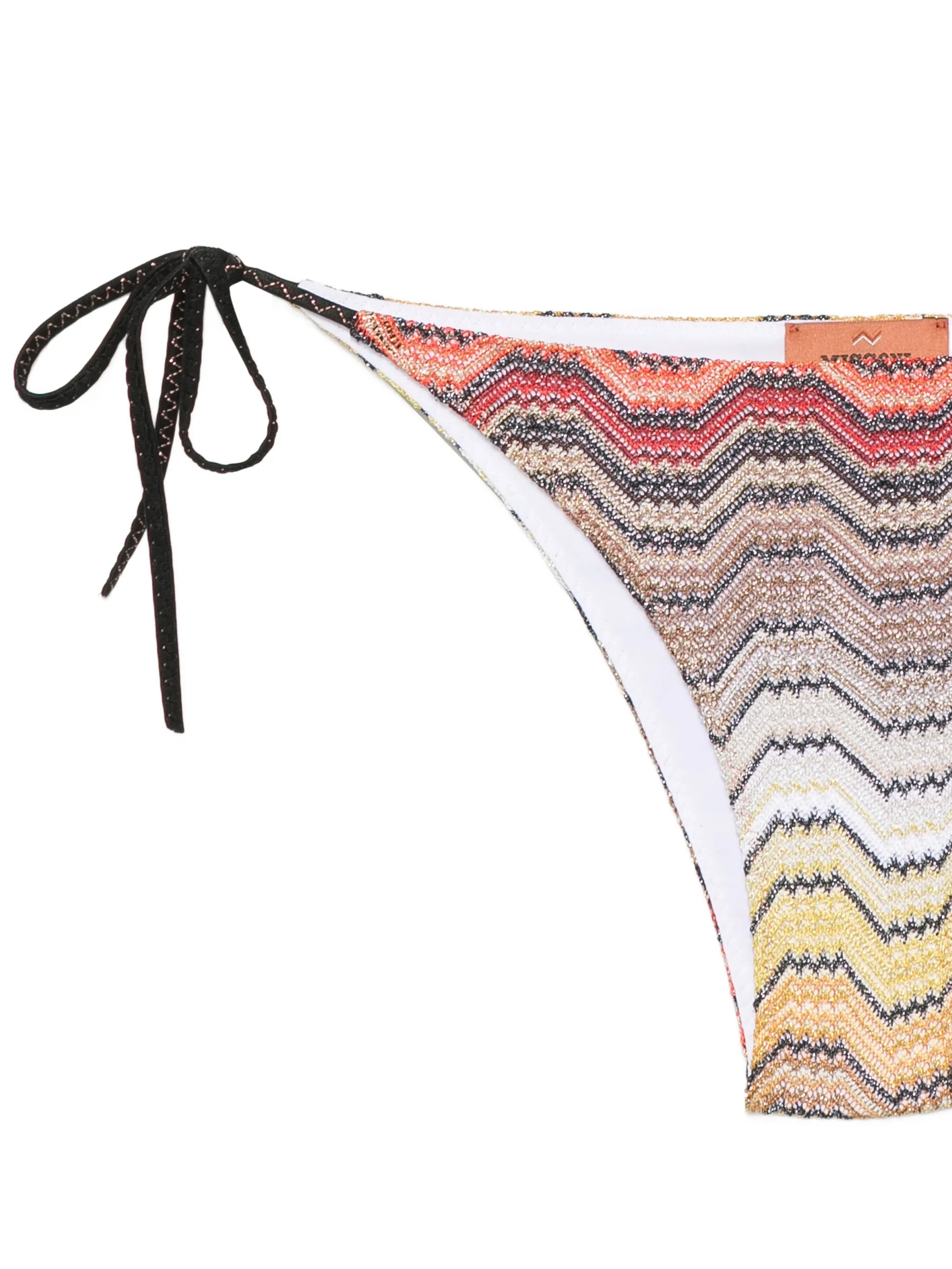 zigzag-knit triangle bikini