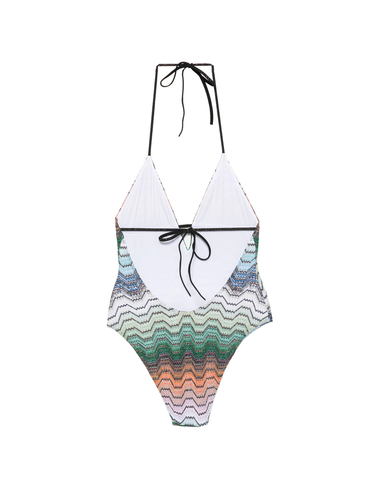 one-piece swimsuit with greek motif