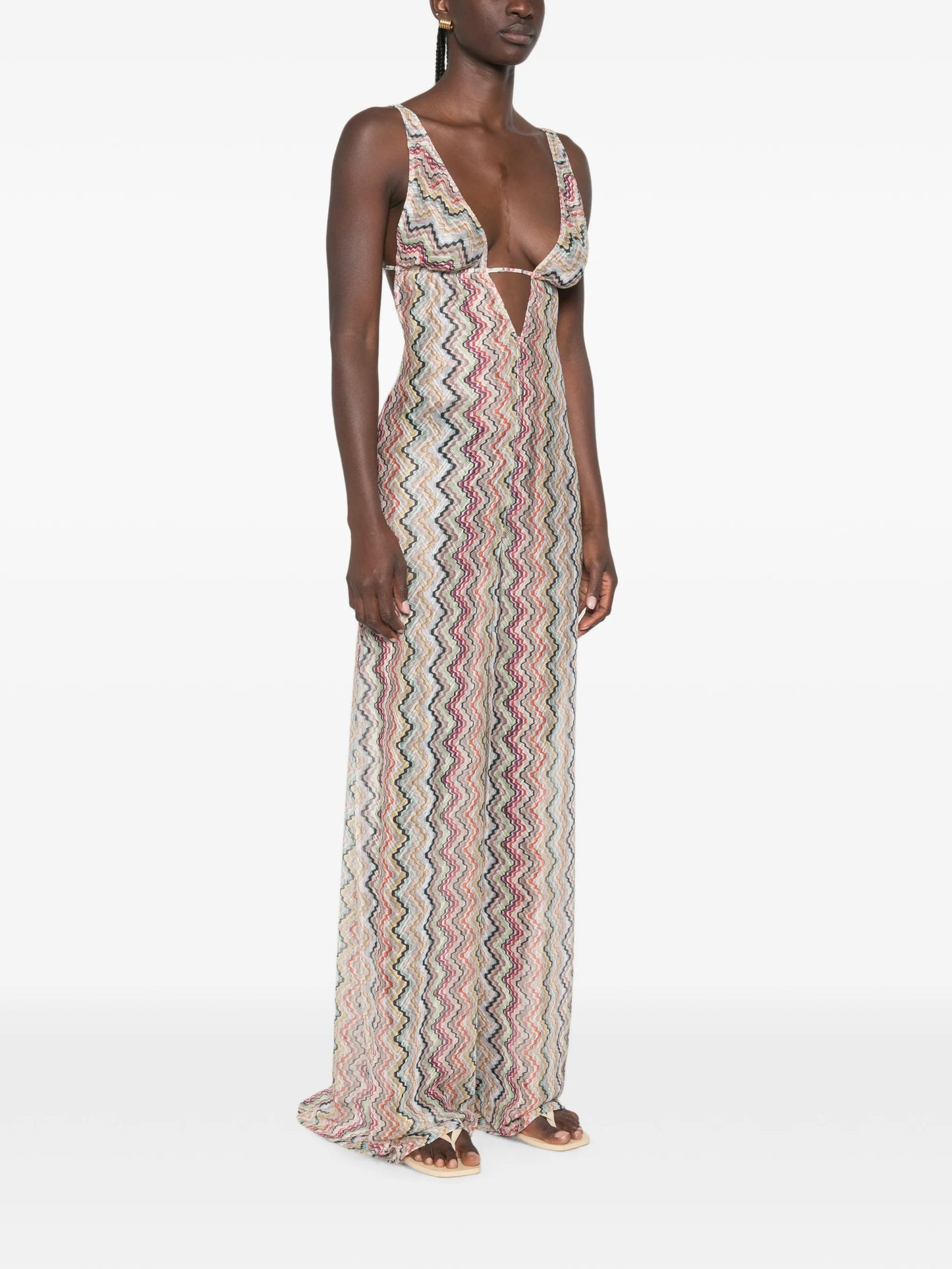 zigzag-pattern jumpsuit