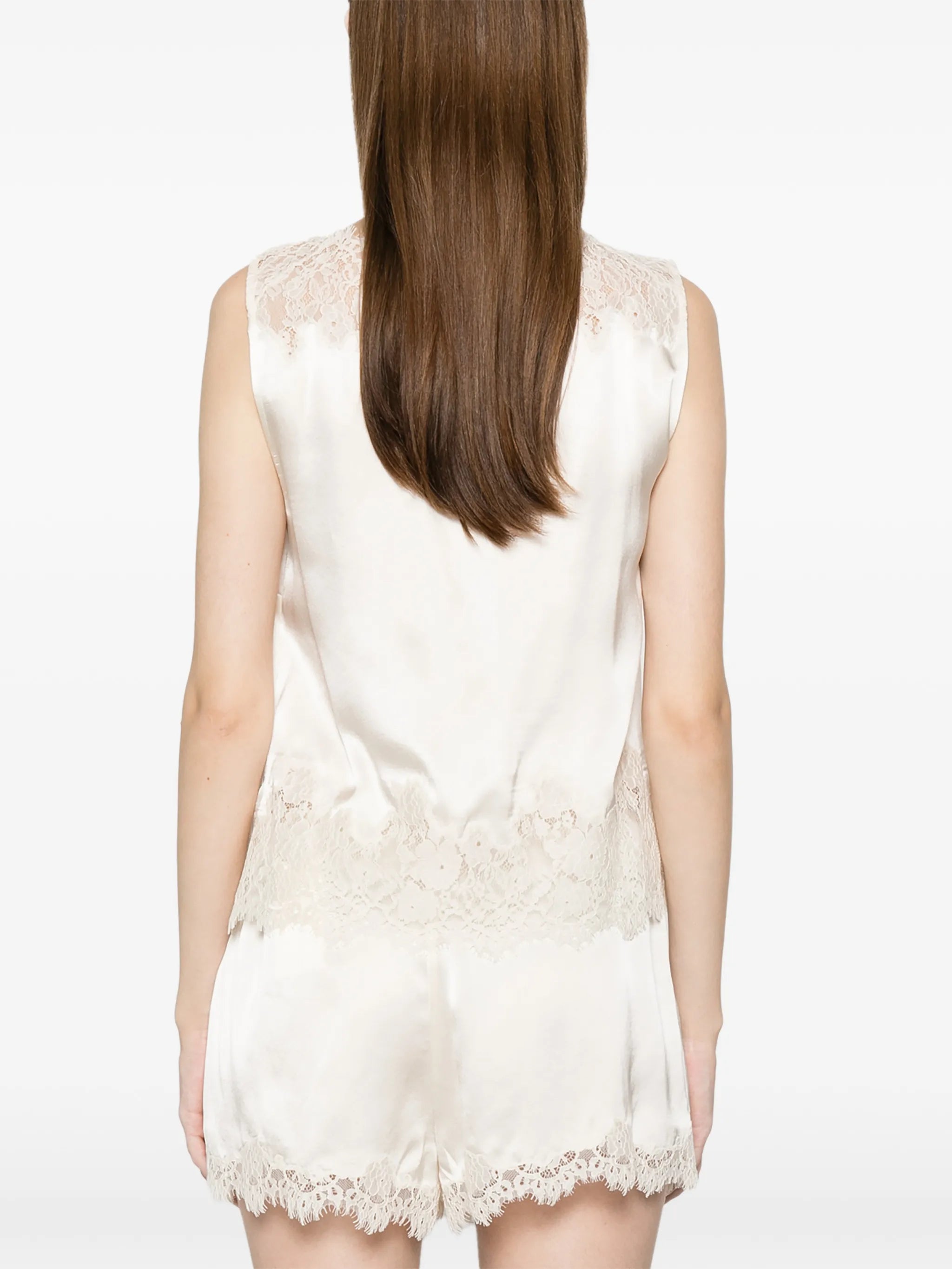Viviane lace-trim blouse