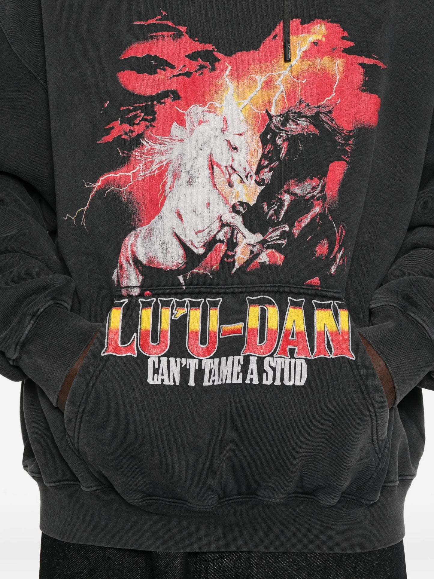 graphic-print oversized hoodie