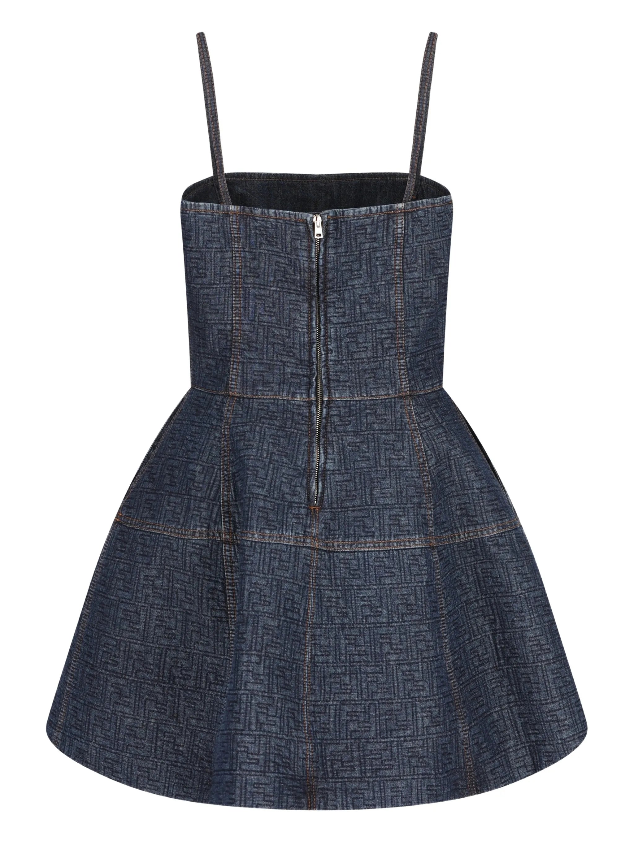Bustier quilted cotton dress
