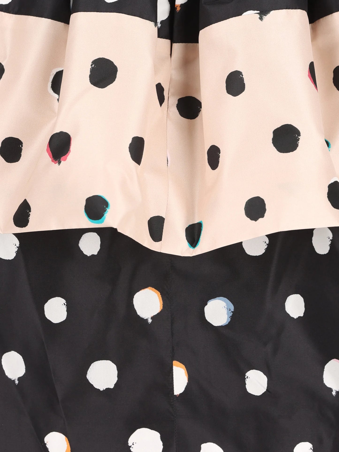 printed taffeta peplum dress