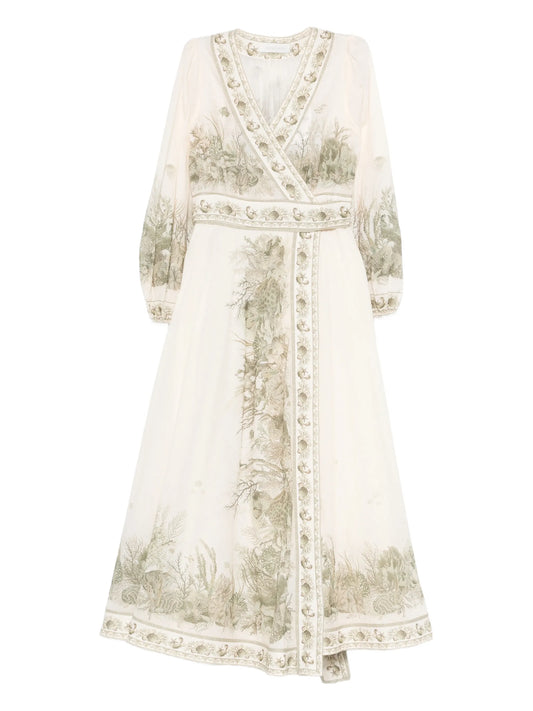 Wanderlust wrap midi dress