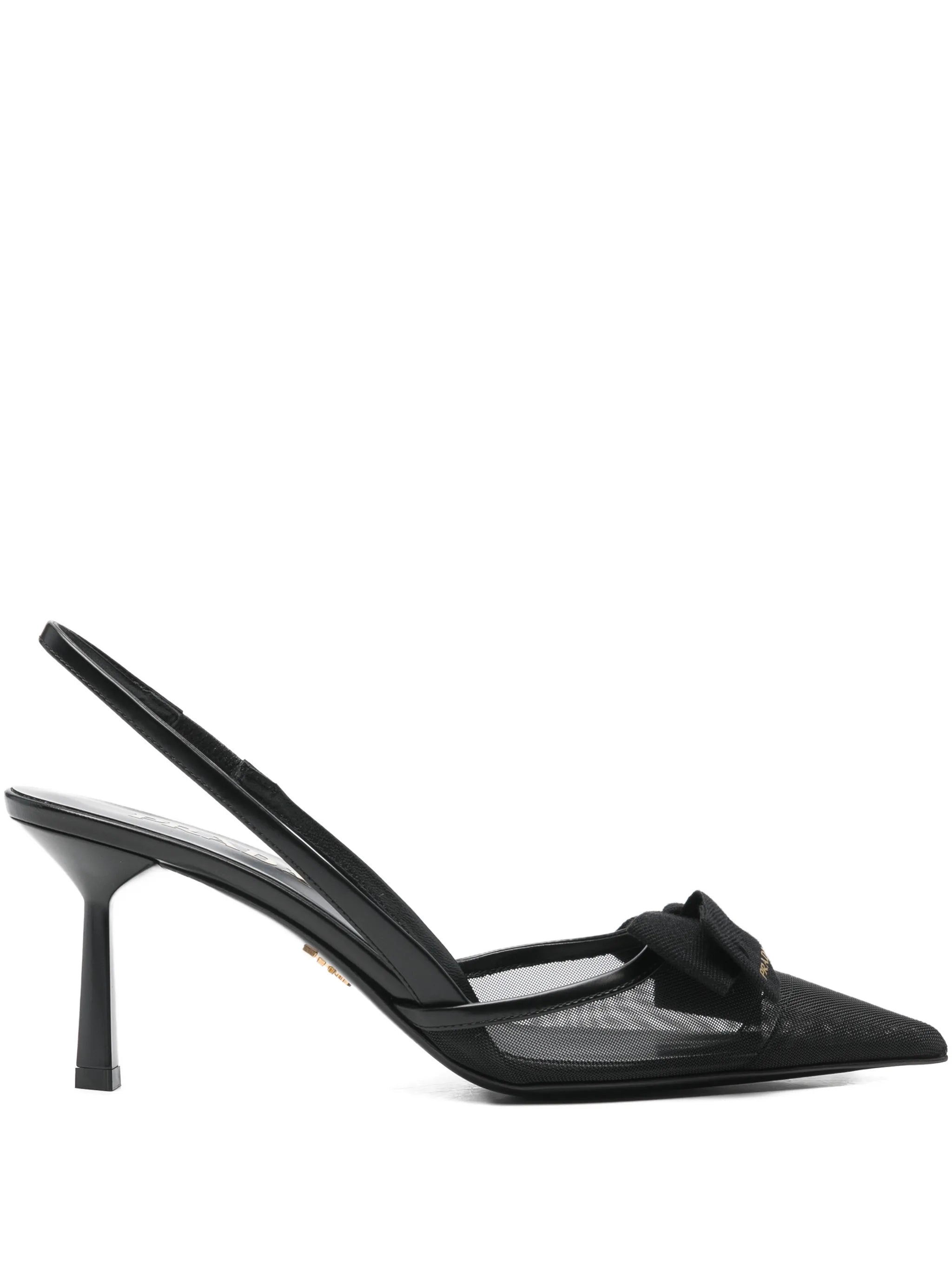 bow pointed-toe pumps