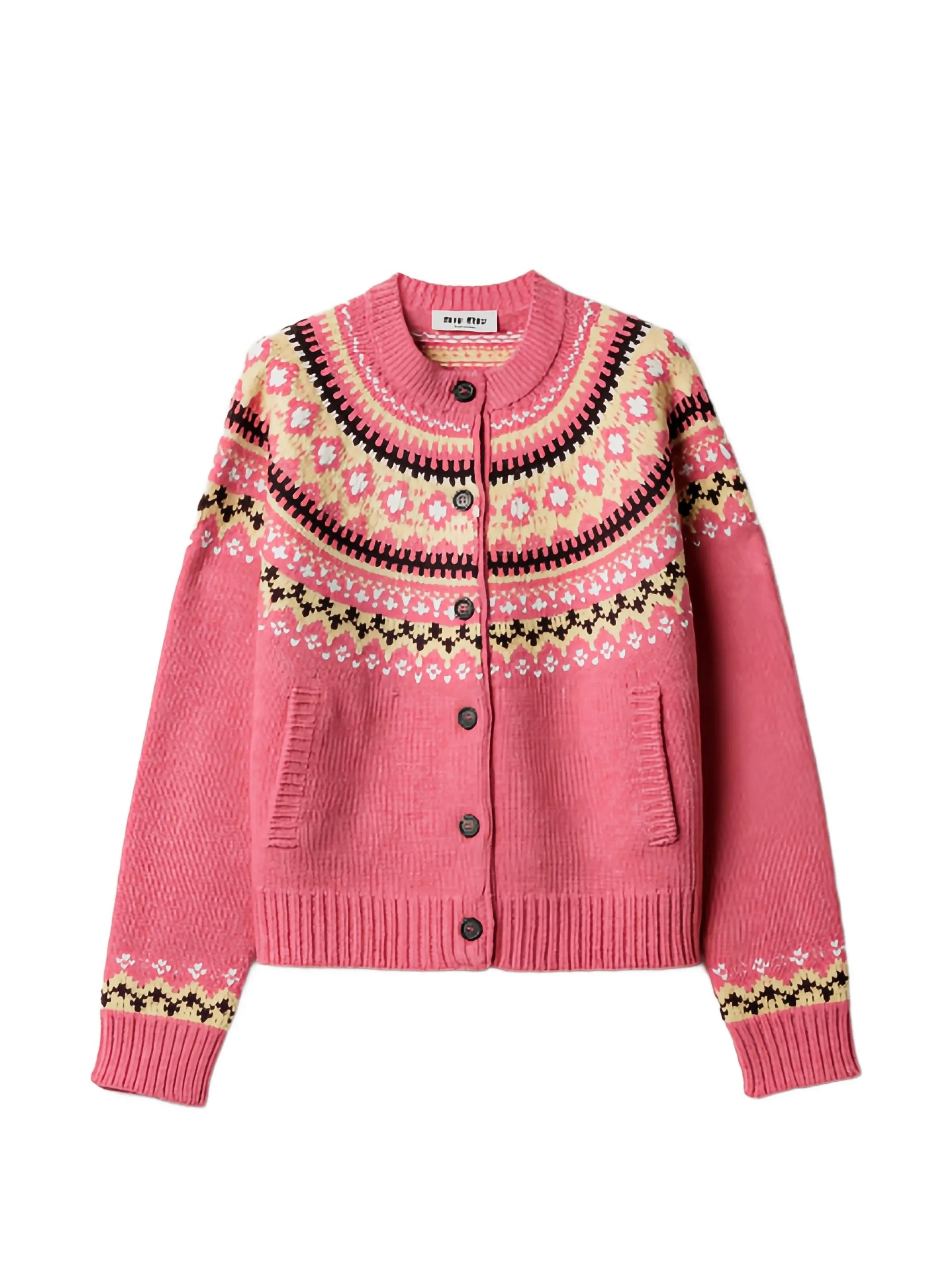 jacquard cardigan