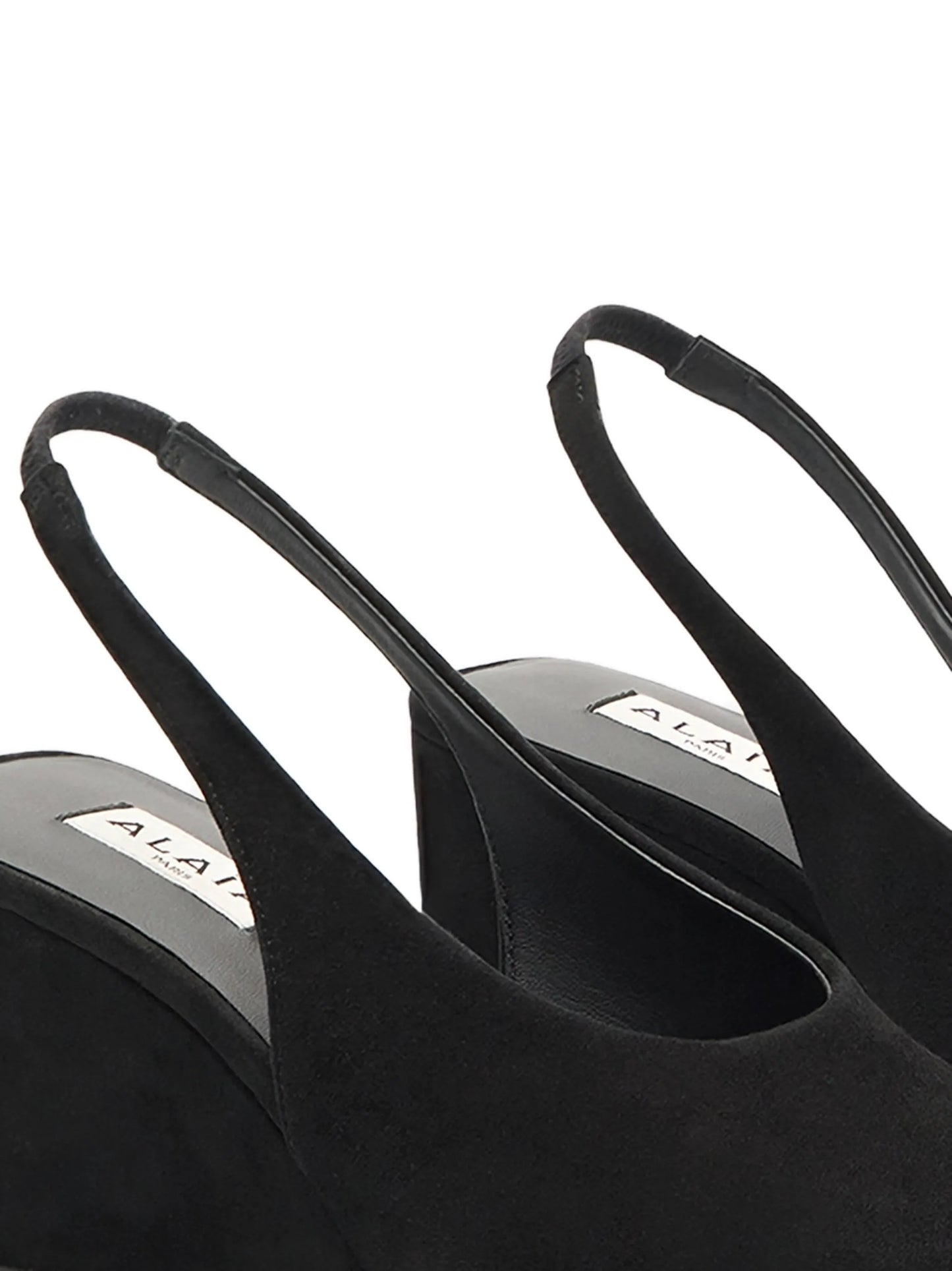 Cube pointy wedge slingback pumps