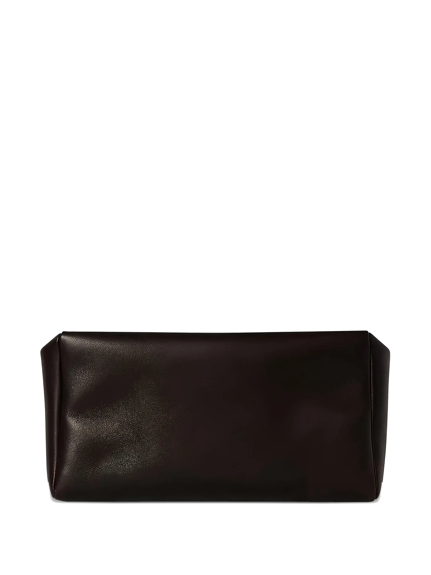 Squared Compact leather clutch bag