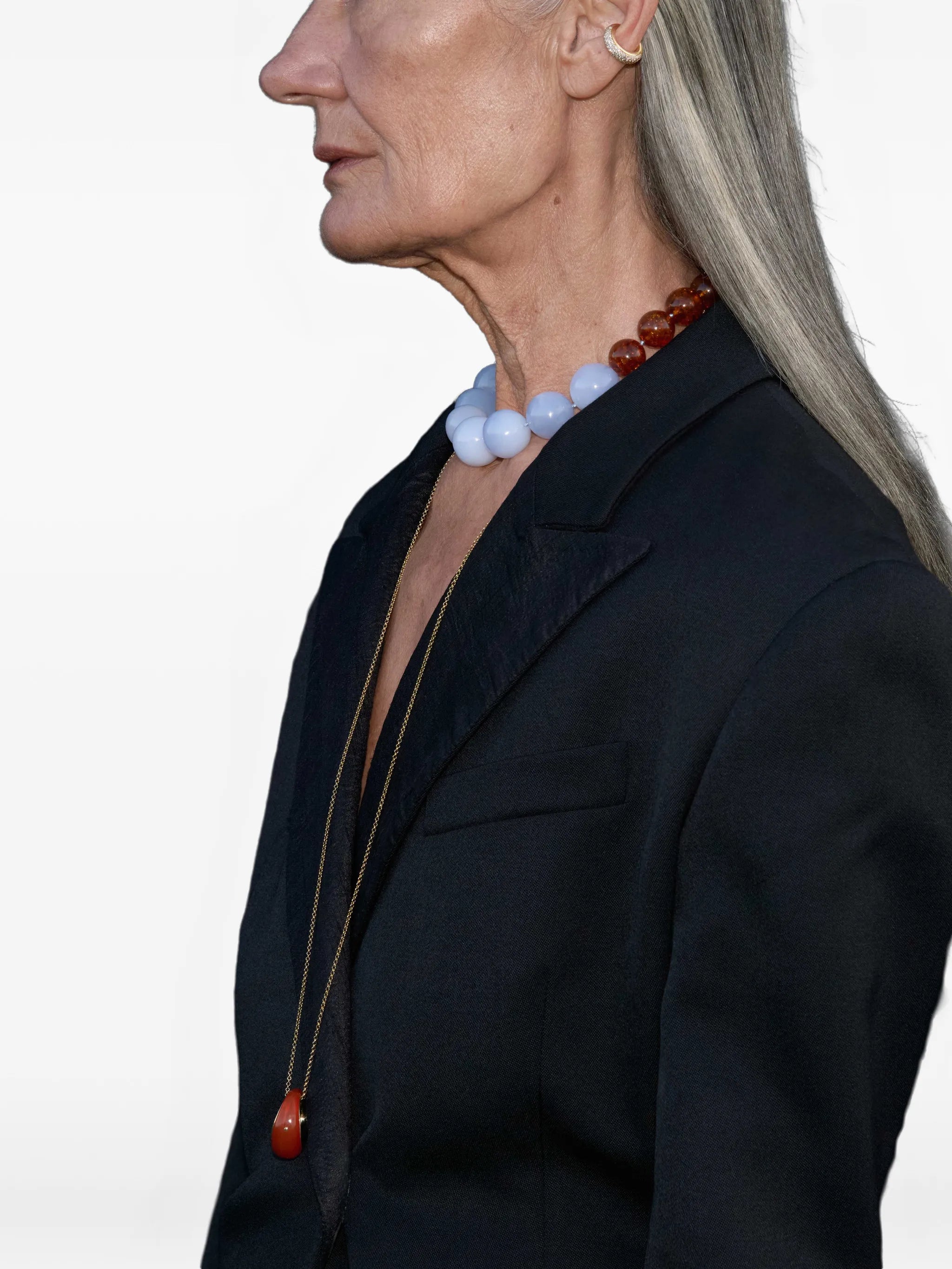 Bolas Duo chalcedony necklace