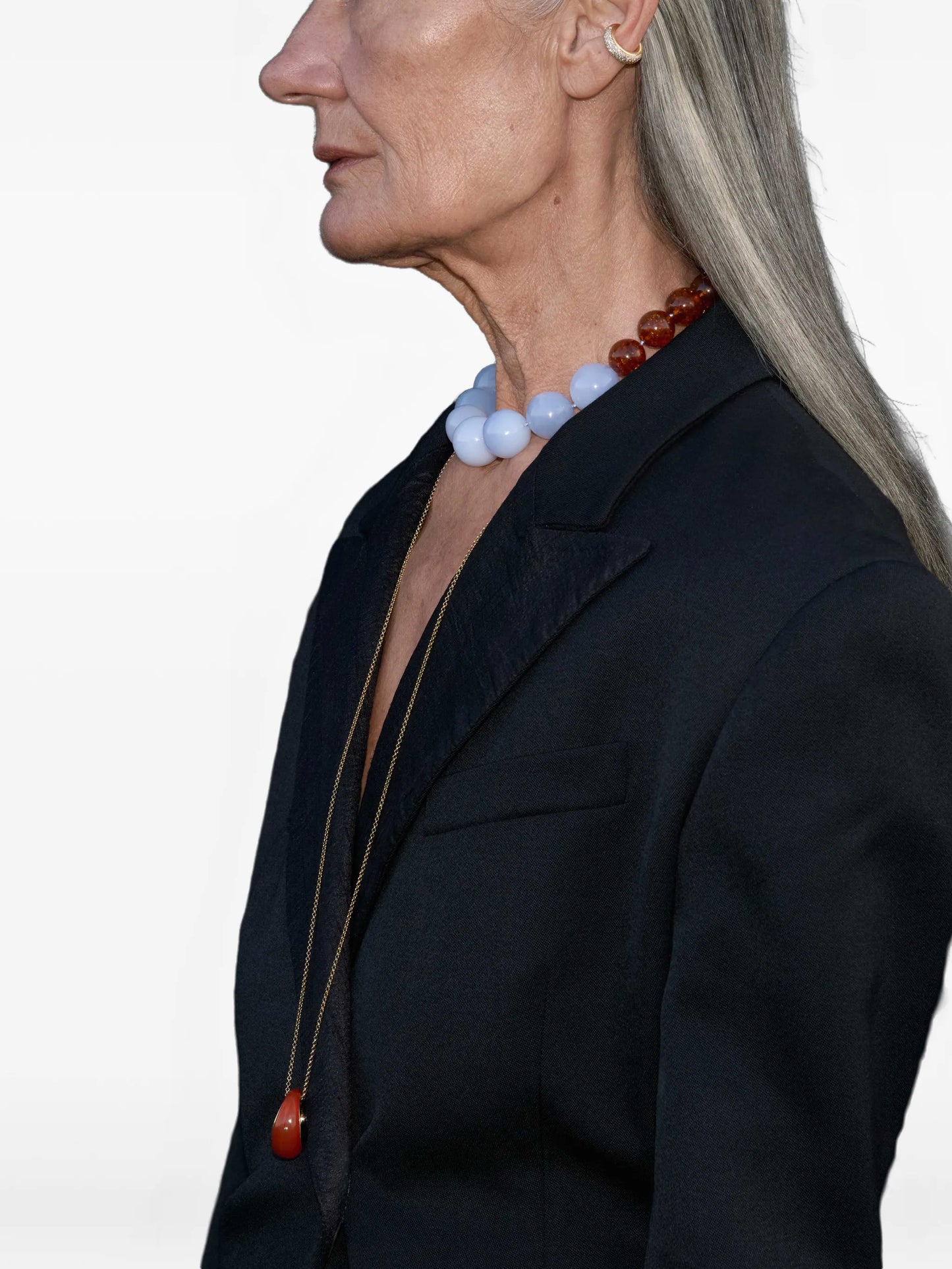 Bolas Duo chalcedony necklace