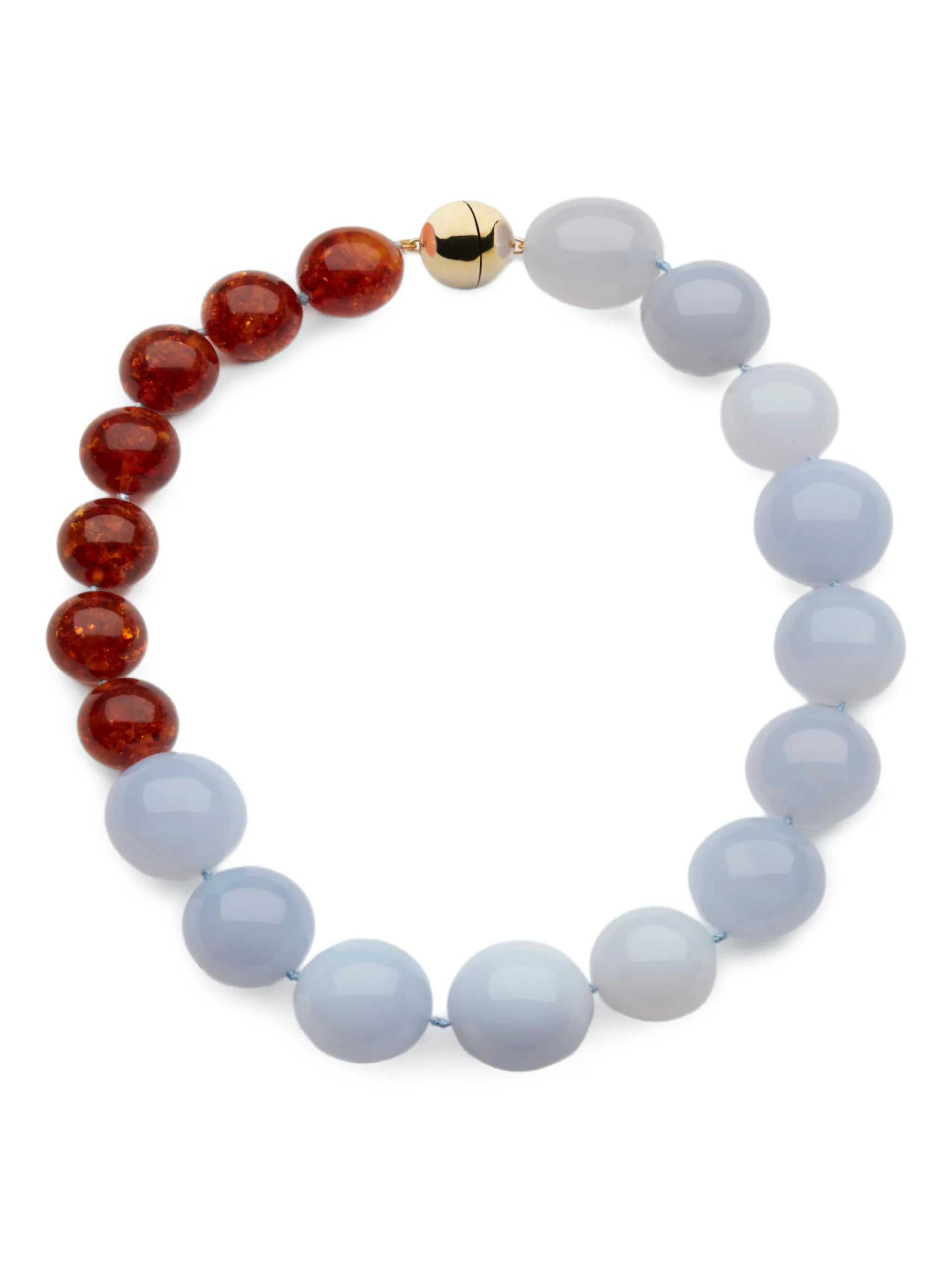 Bolas Duo chalcedony necklace