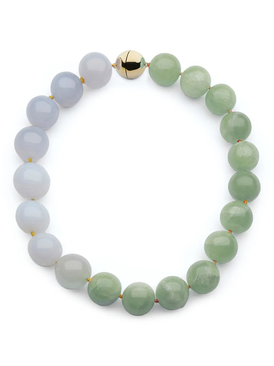 Bolas Duo aventurine necklace