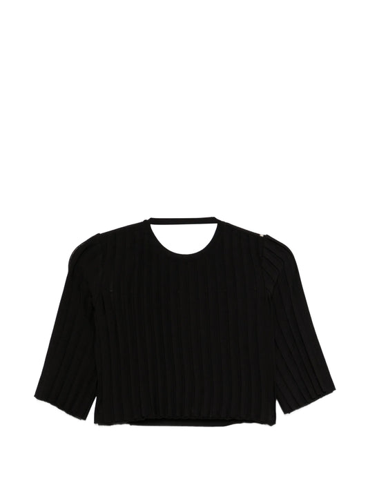 SPSCamera ribbed cropped T-shirt