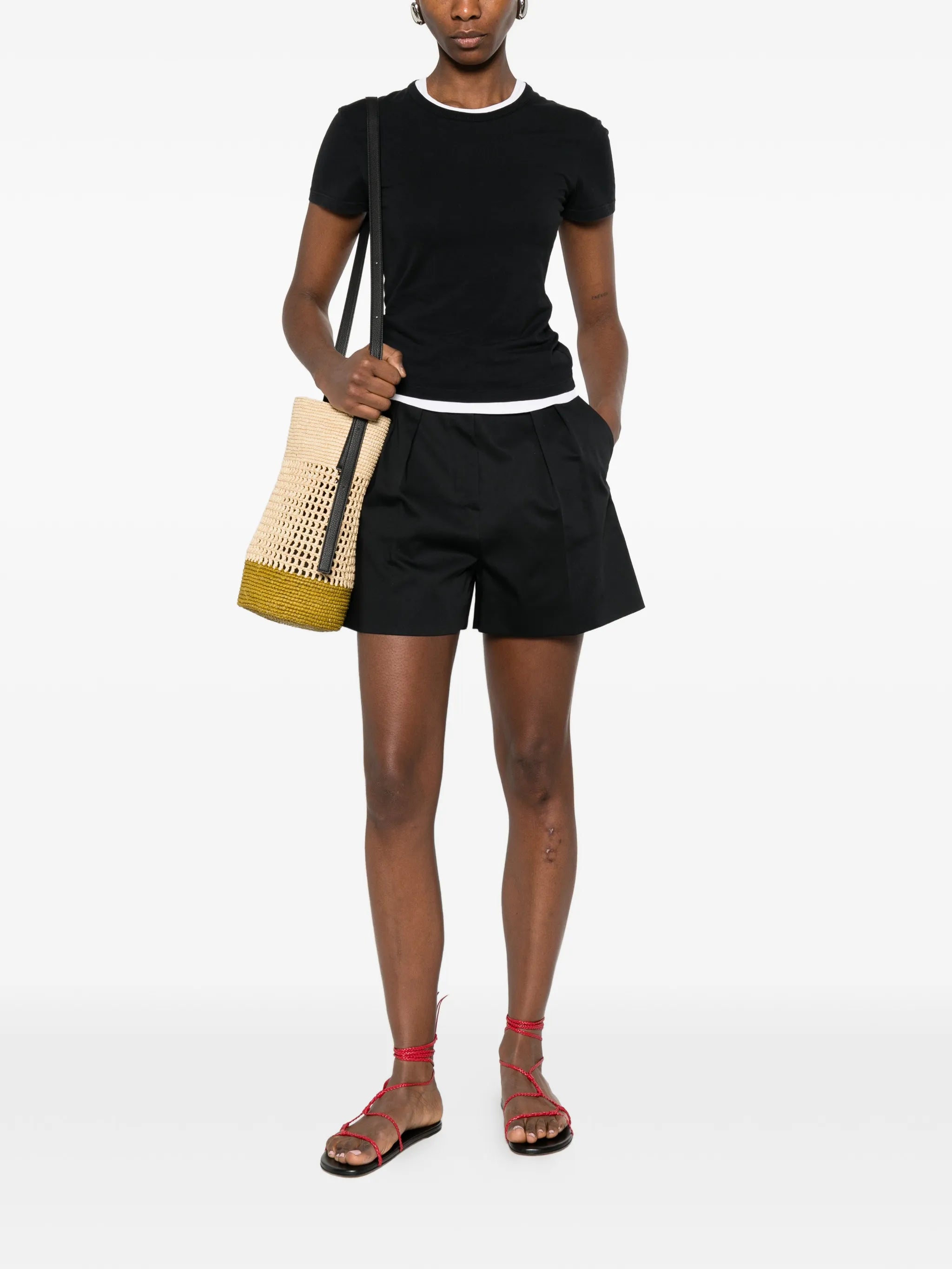 Mxmtabacco pleated bermuda shorts
