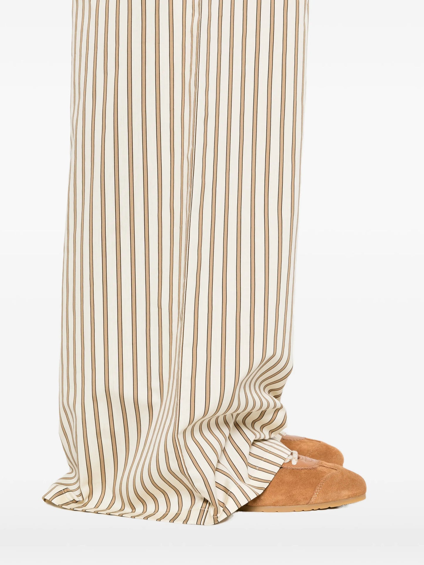 striped wide leg trousers