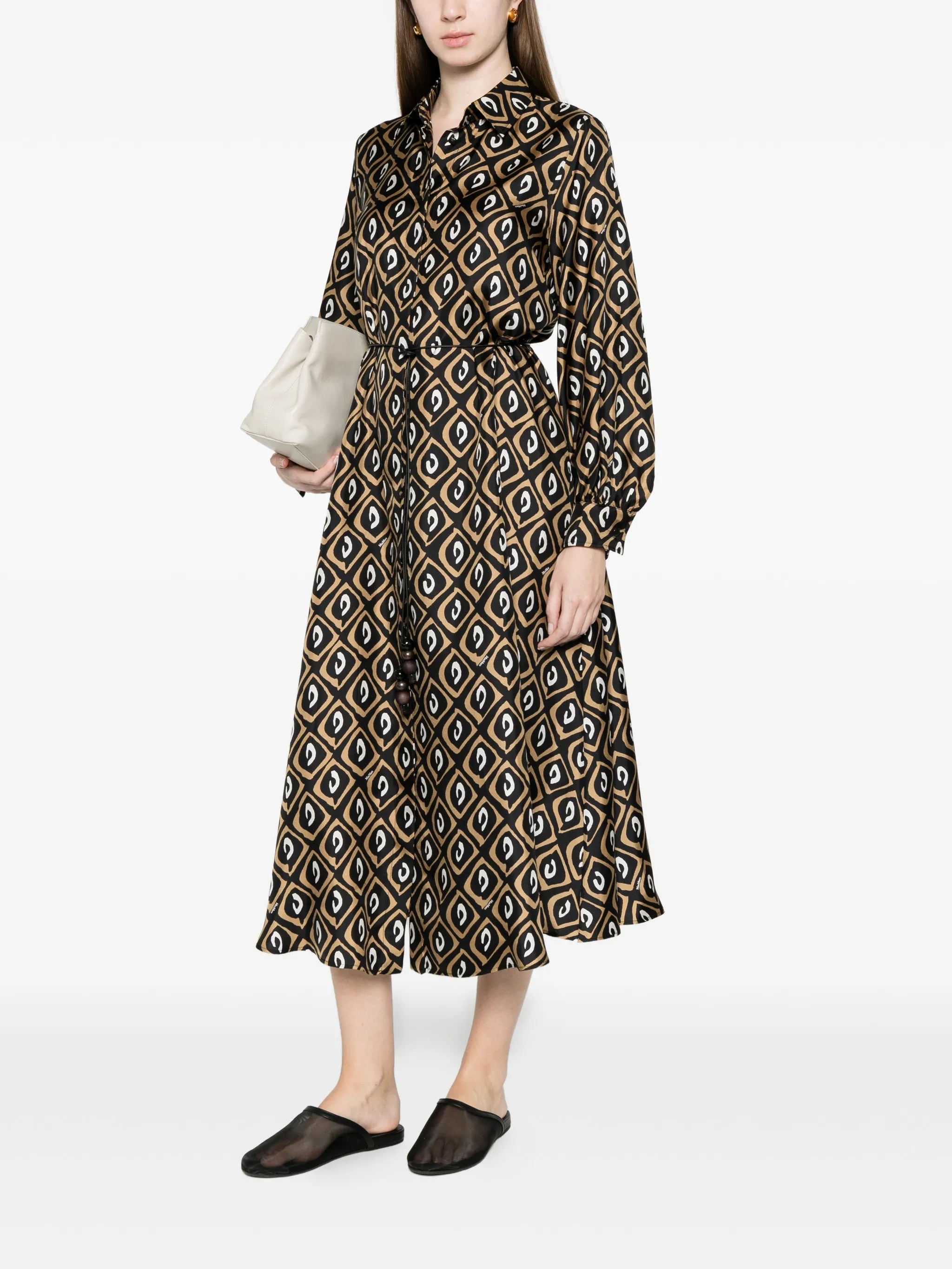 printed midi dress