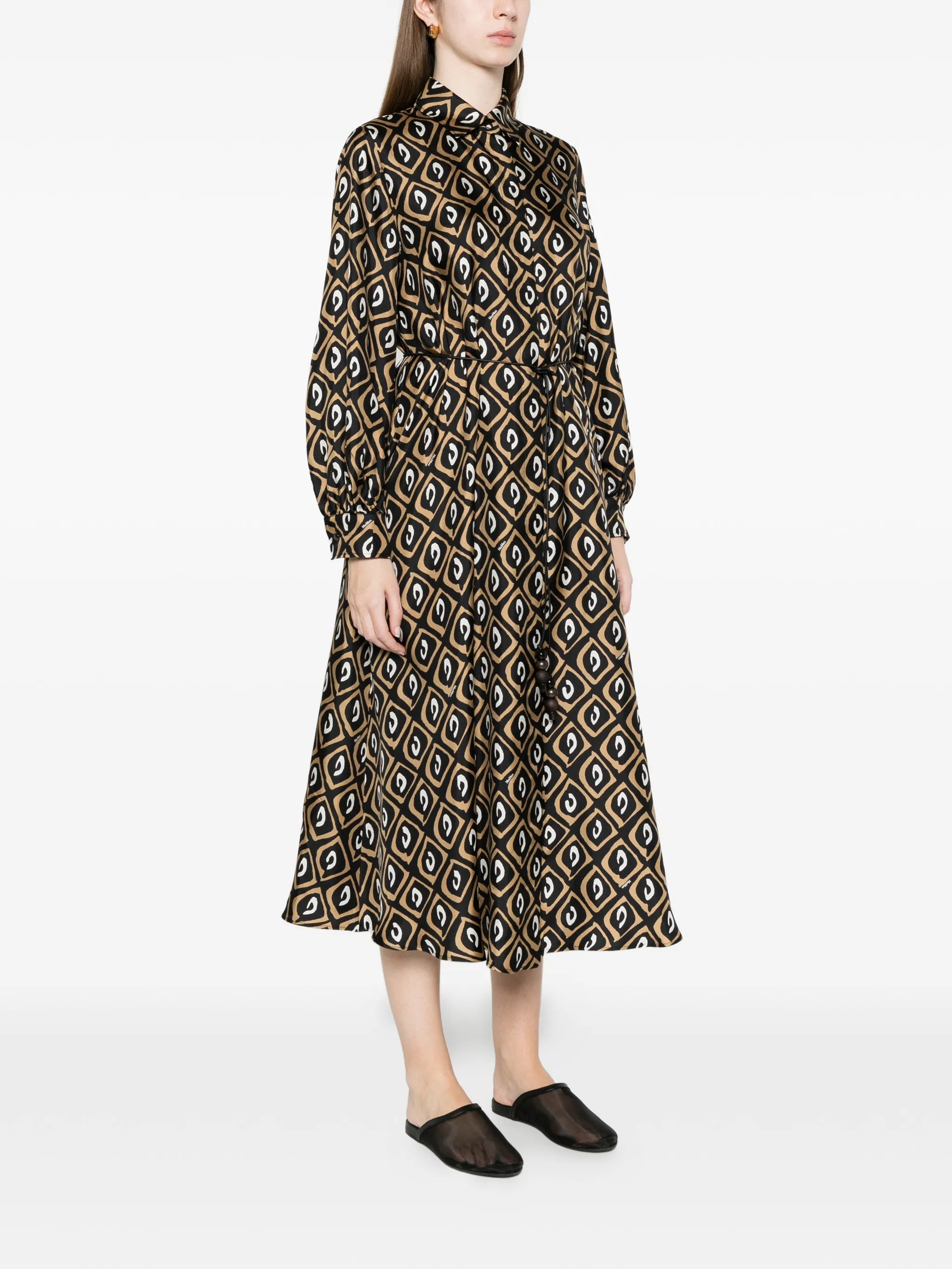 printed midi dress