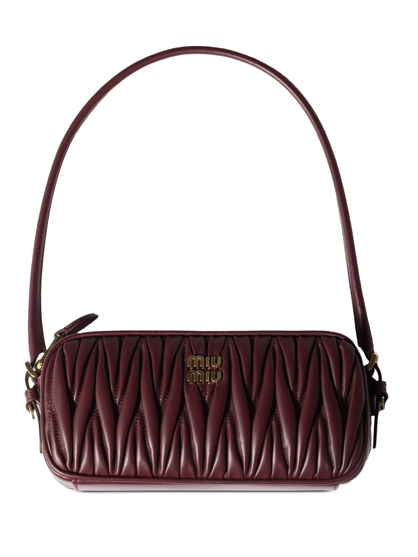 adjustable-strap leather clutch bag