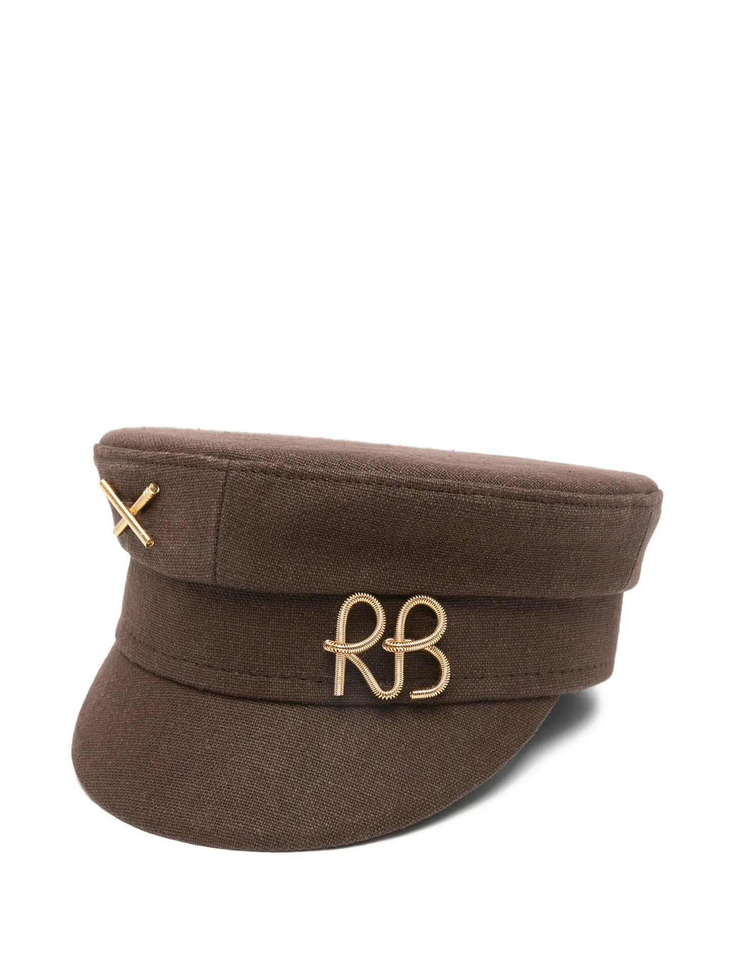logo-plaque baker hat