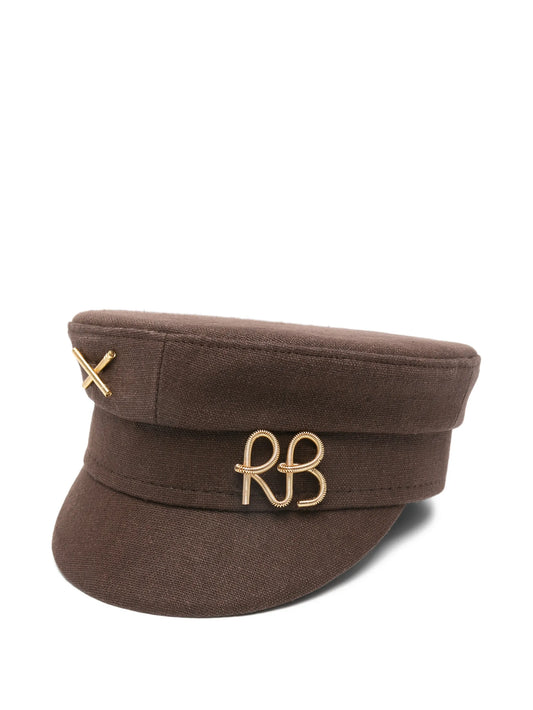 logo-plaque baker hat