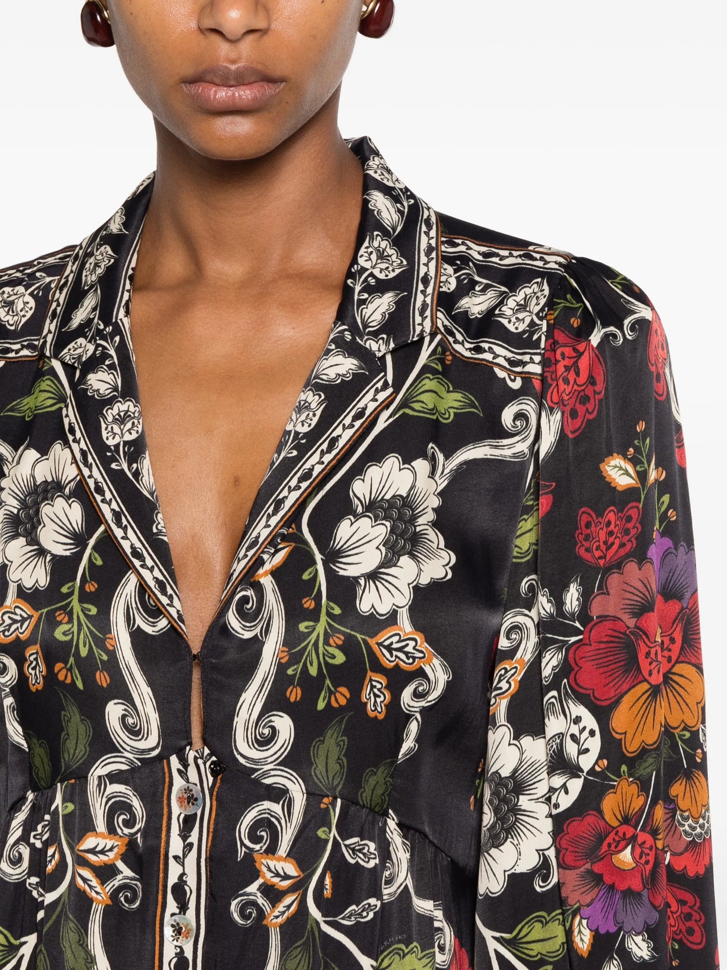 flower-print mini dress