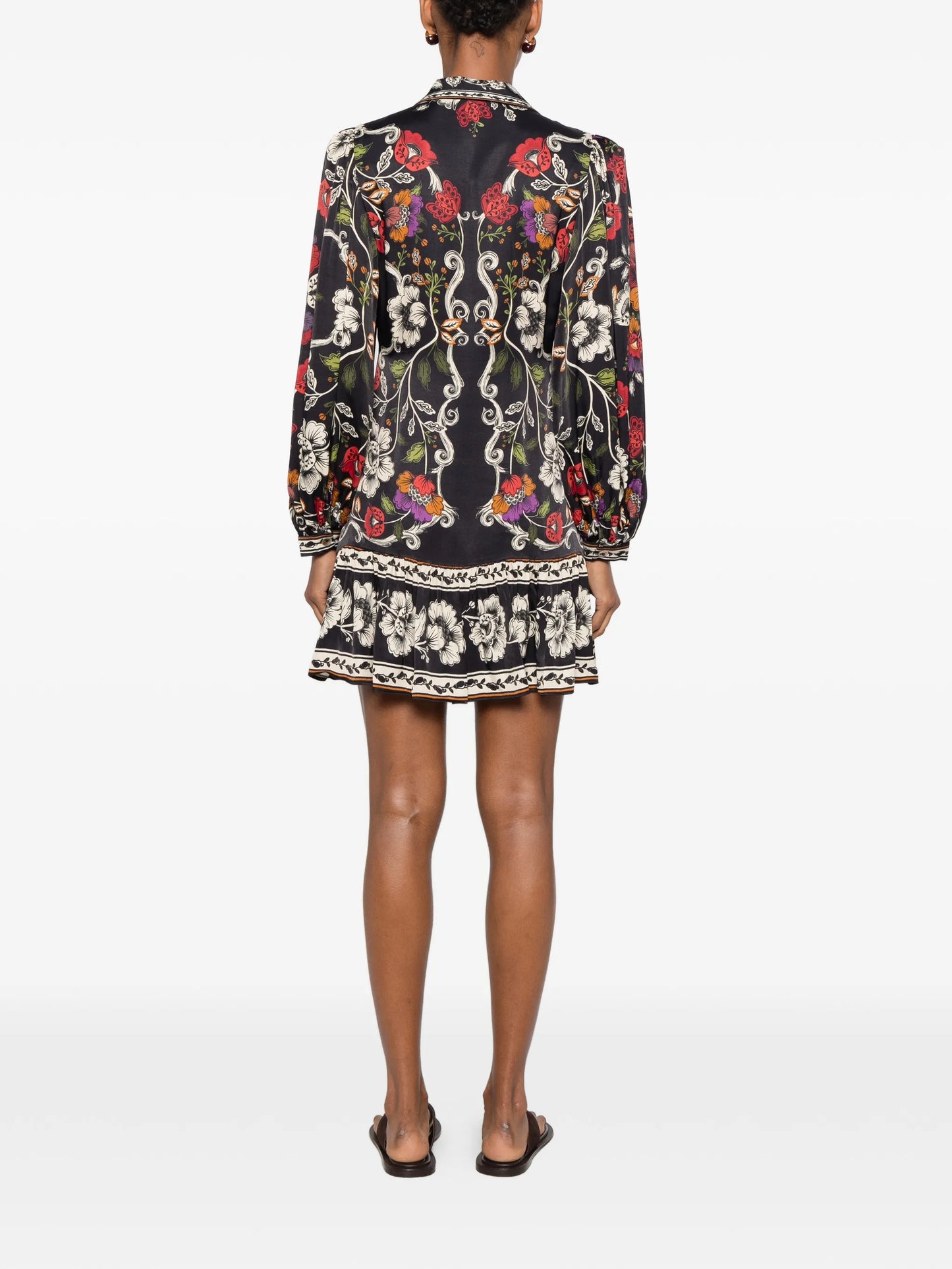 flower-print mini dress