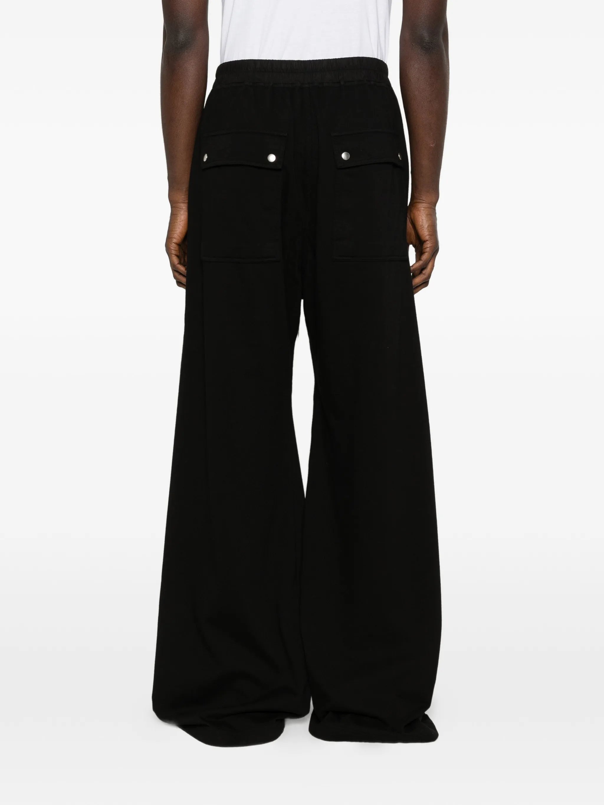 drawstring wide leg trousers