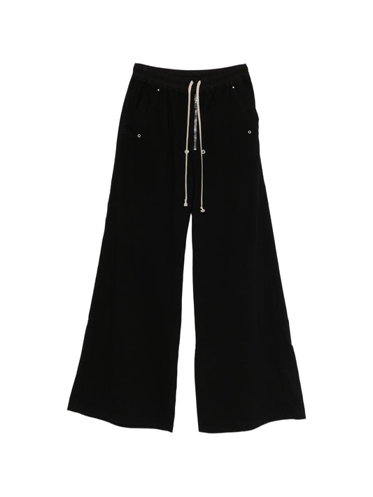 drawstring wide leg trousers