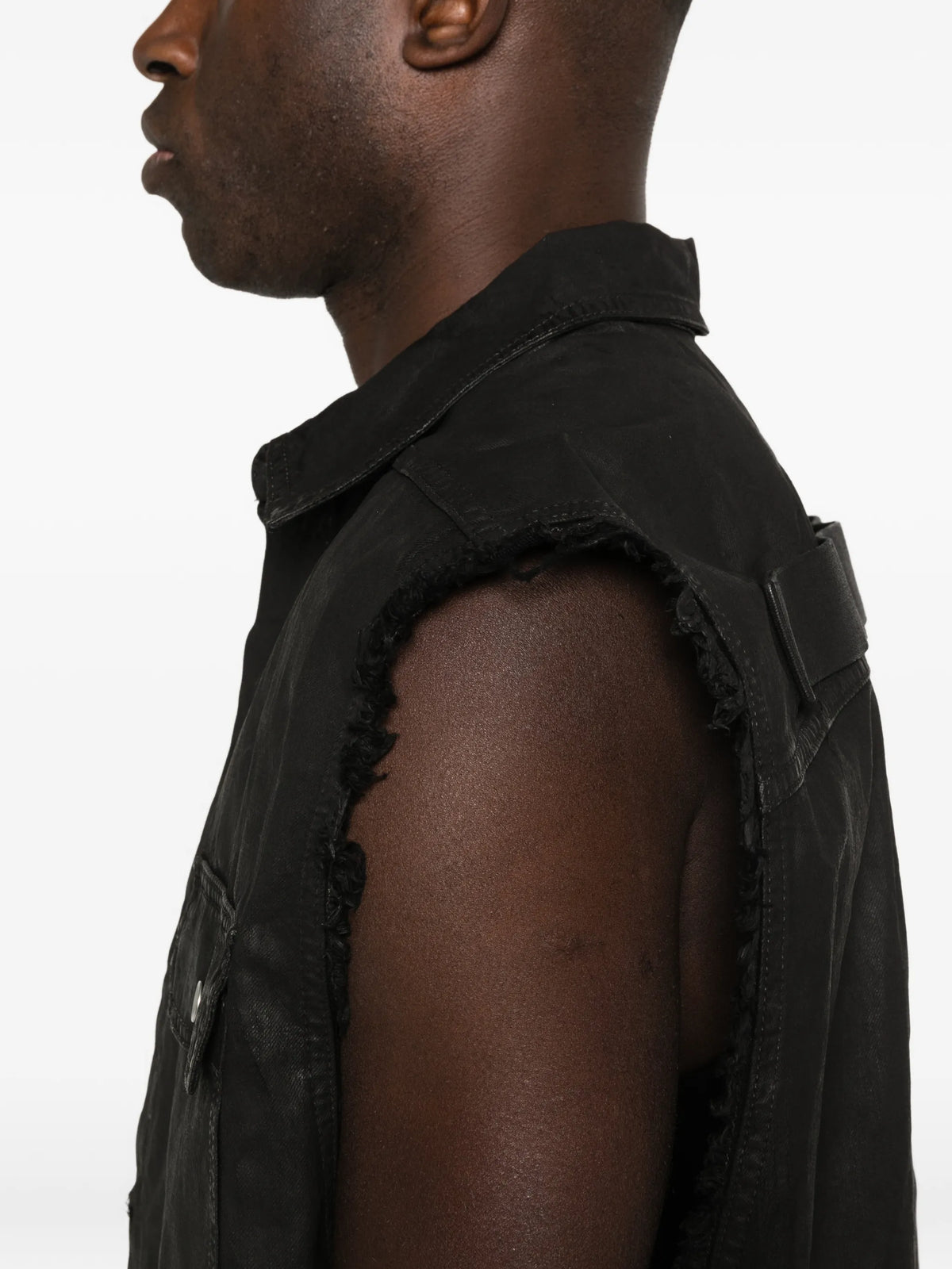 Temple SL Tommy Jumbo outershirt in black 80oz deep black denim