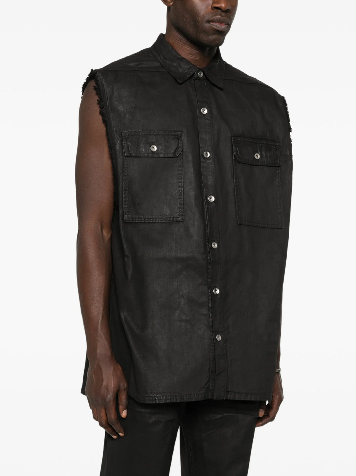 Temple SL Tommy Jumbo outershirt in black 80oz deep black denim