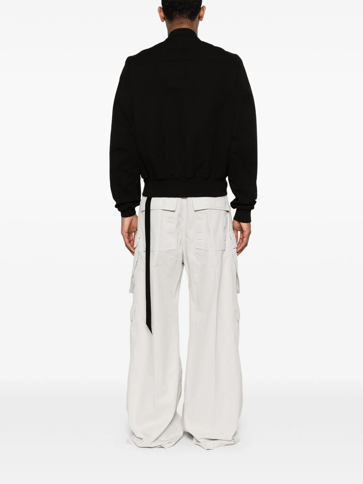 Temple Bauhaus flight jacket in black cotton rip stop