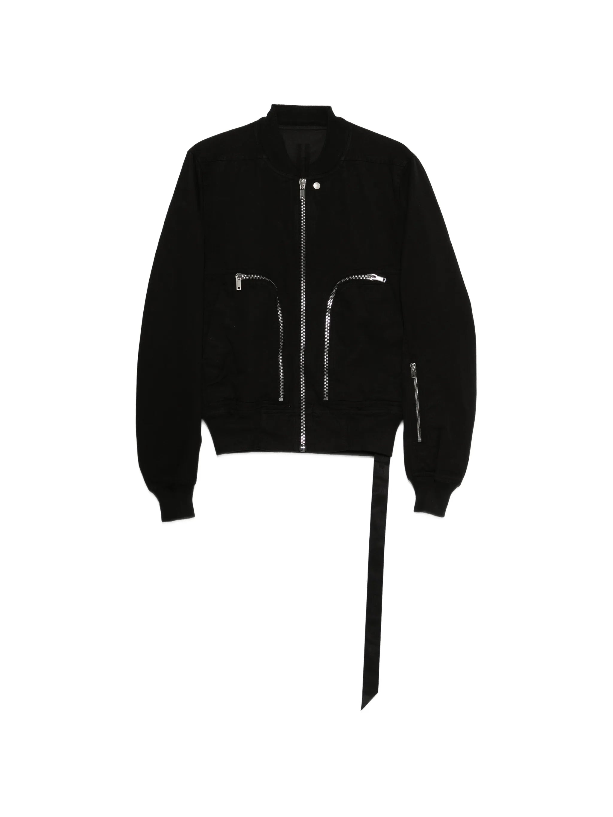 Temple Bauhaus flight jacket in black cotton rip stop