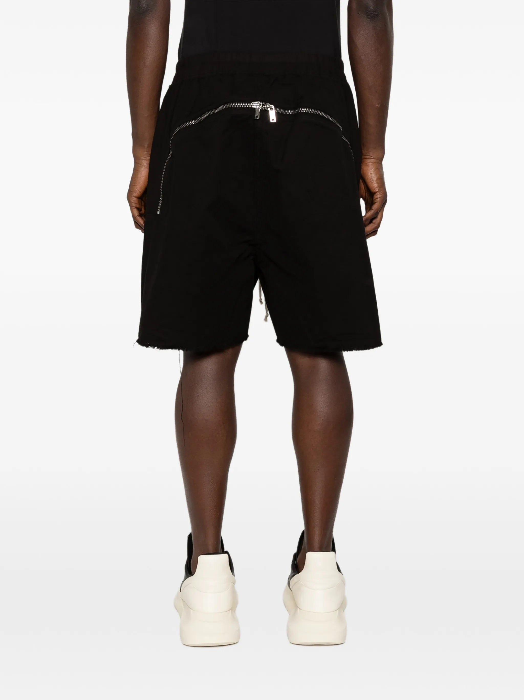 Temple long boxers butt zip in cotton canvas