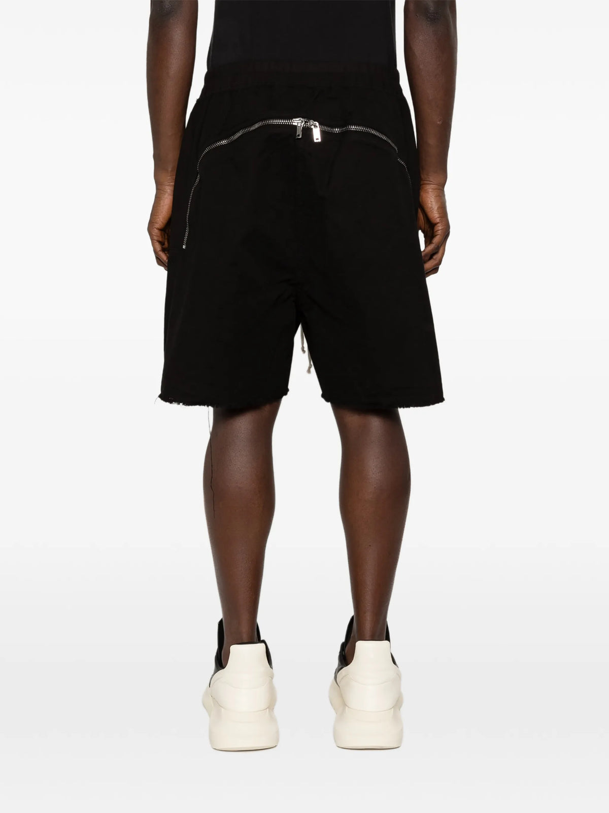 Temple long boxers butt zip in cotton canvas