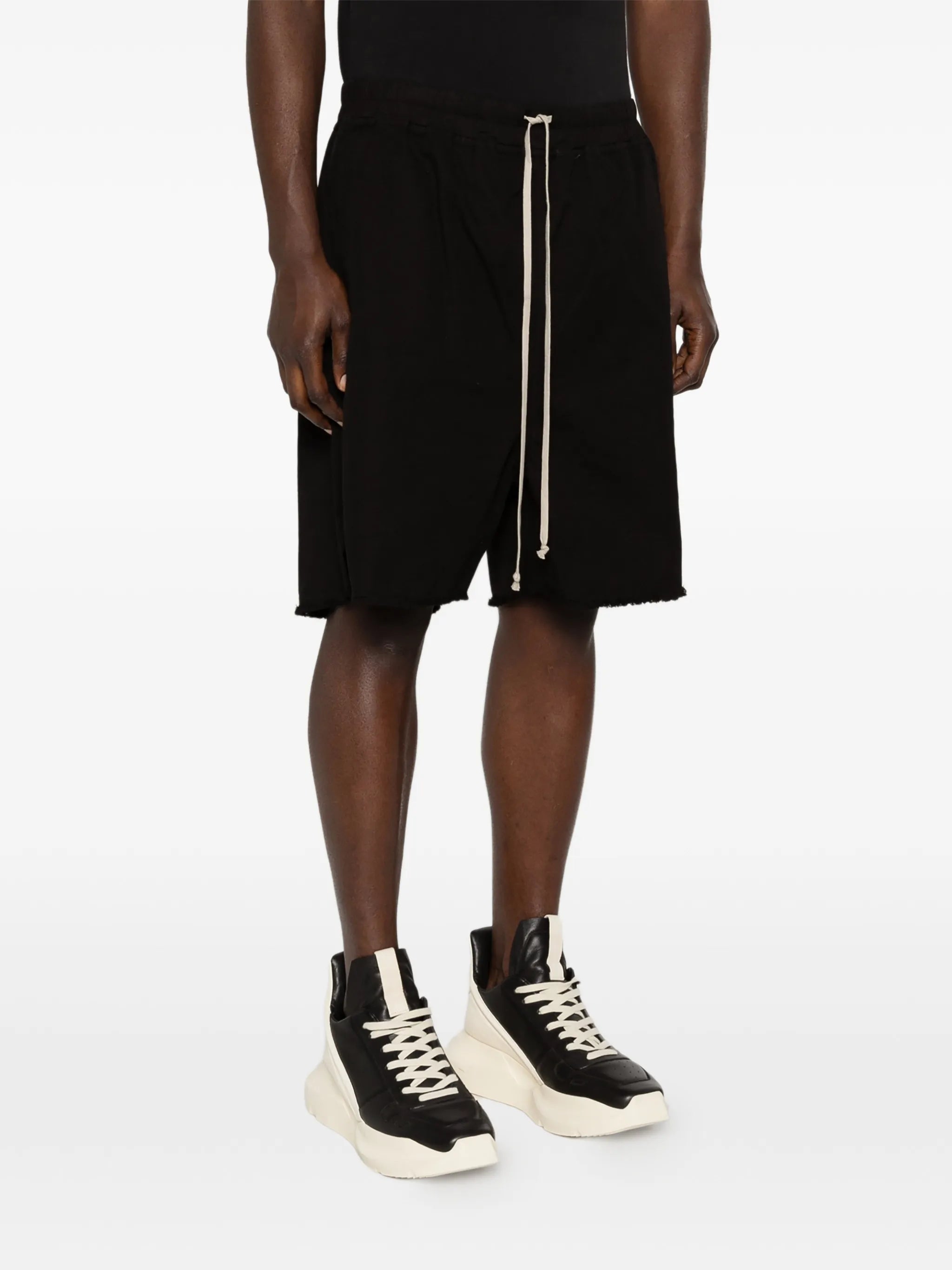 Temple long boxers butt zip in cotton canvas