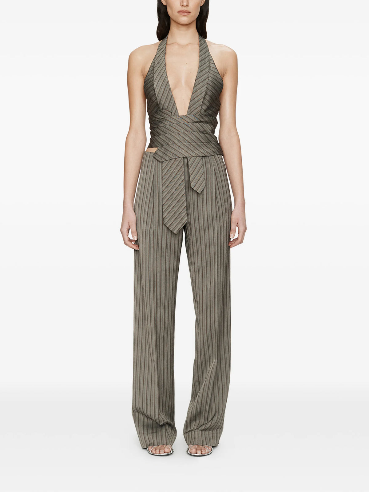 Reyer Tailored Tie striped top