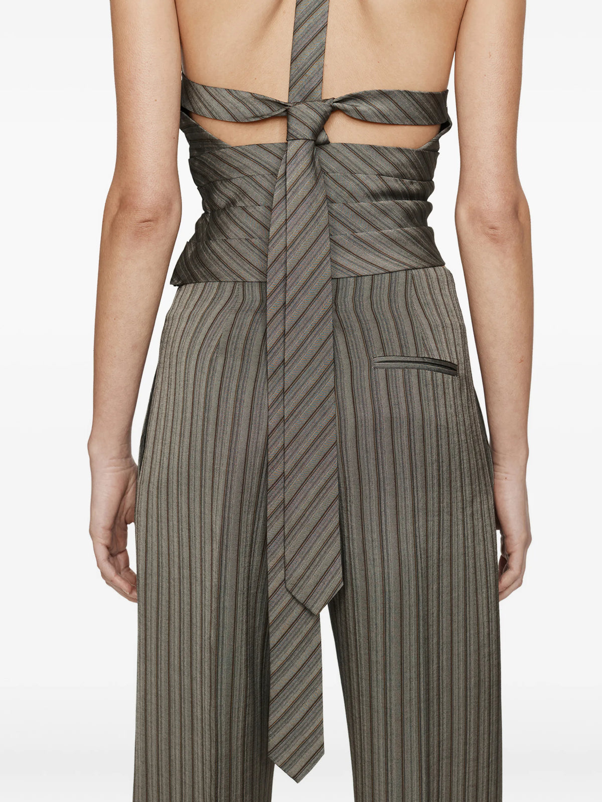 Reyer Tailored Tie striped top