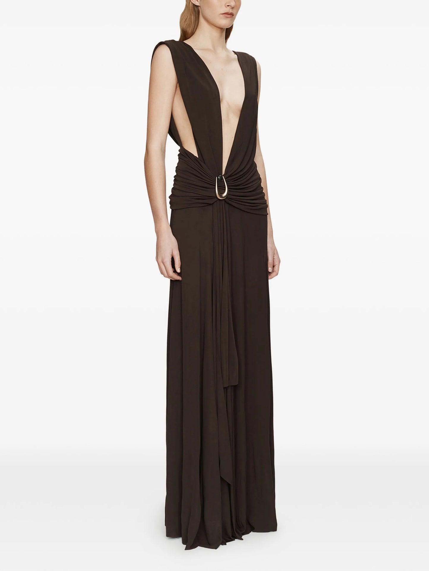 draped maxi dress