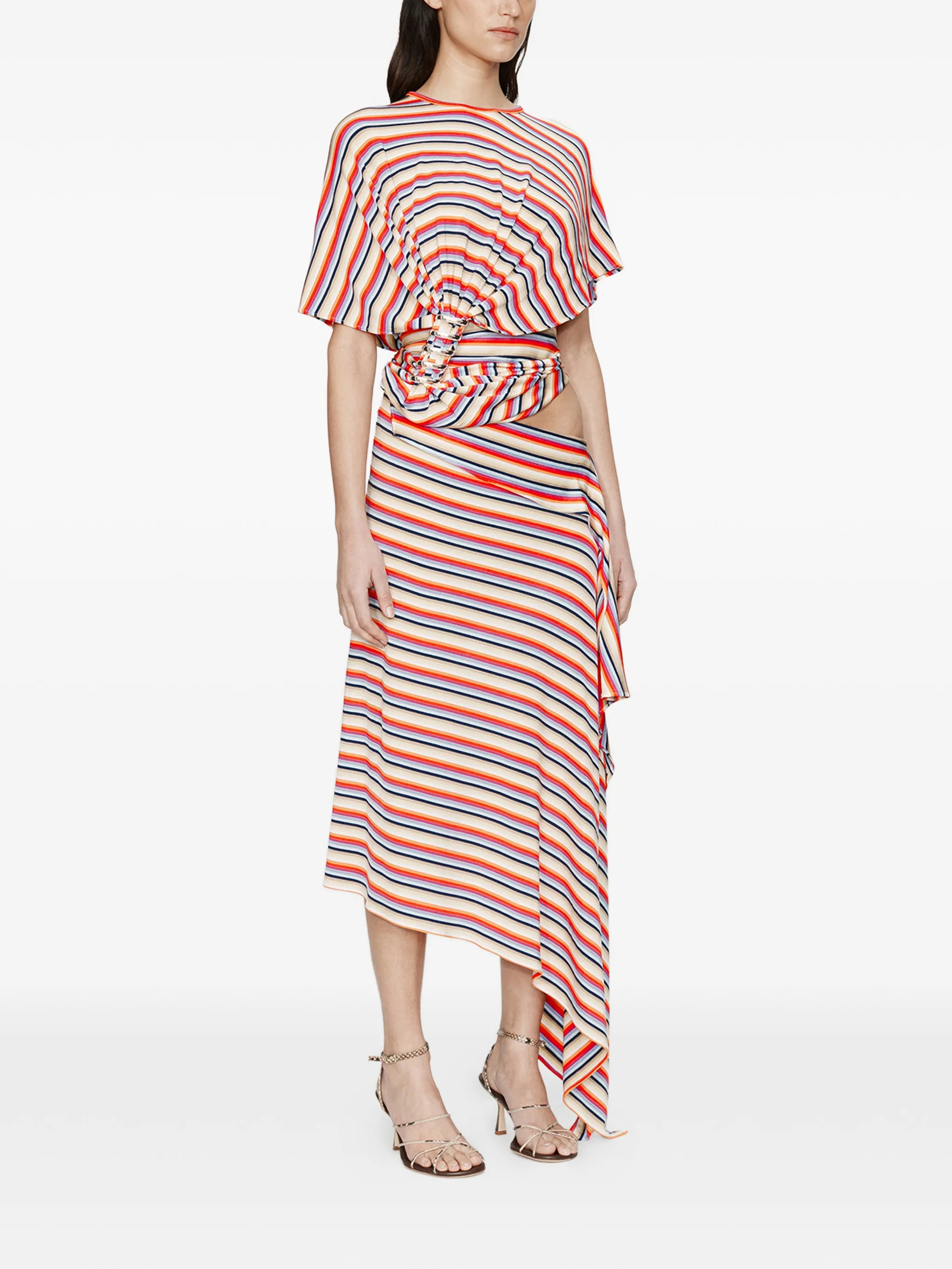 calypso coiled jersey striped T-shirt