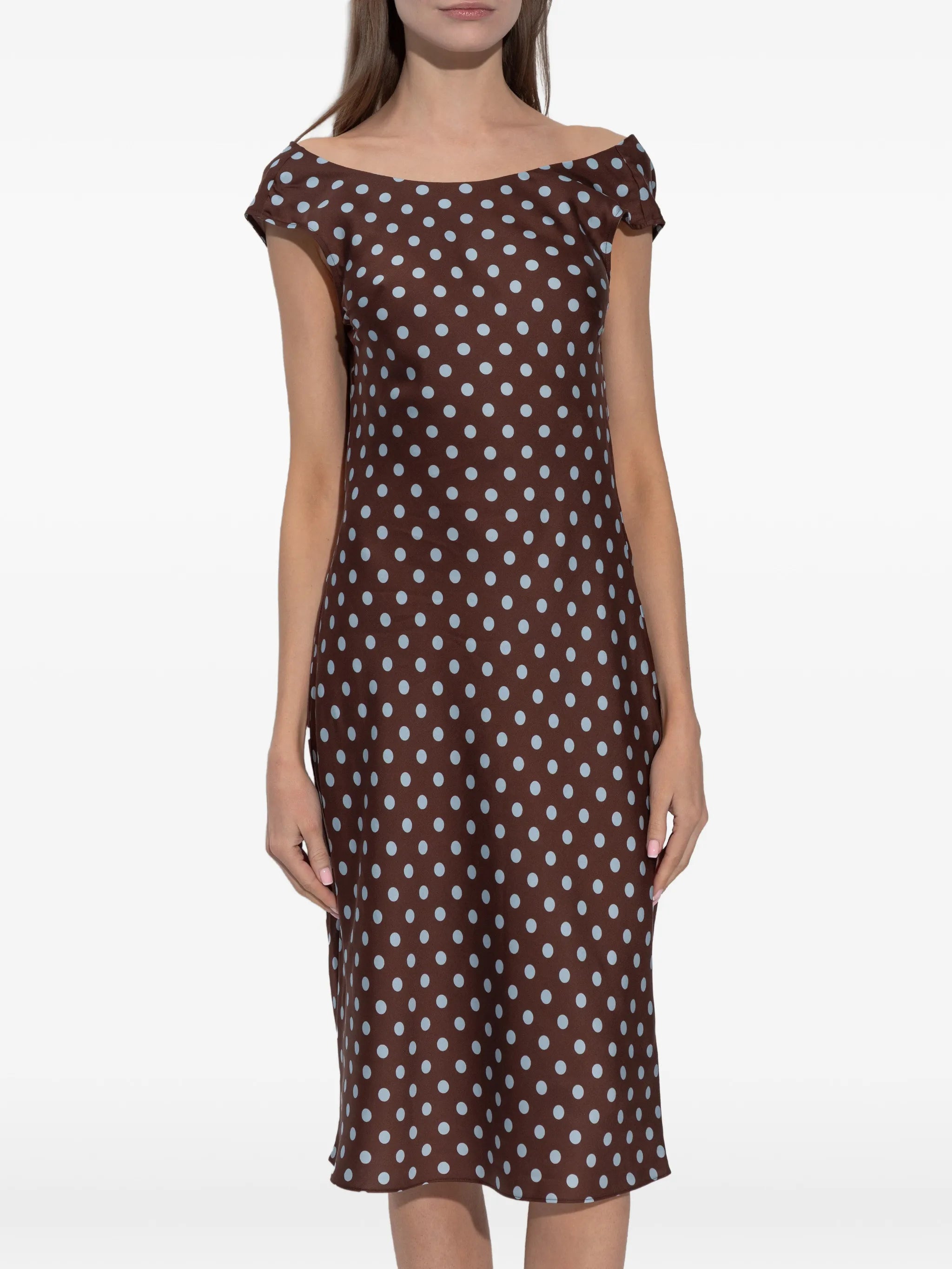 polka dot midi dress