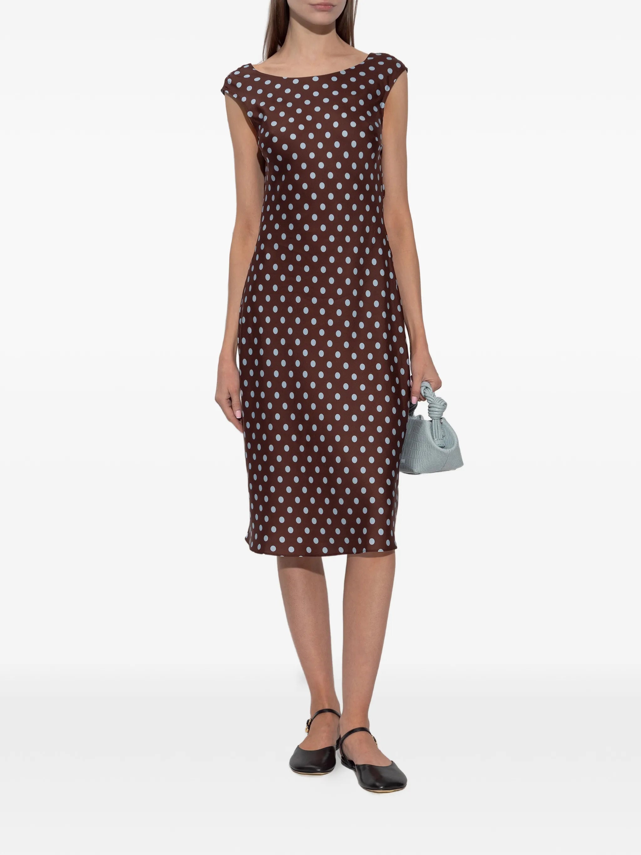 polka dot midi dress