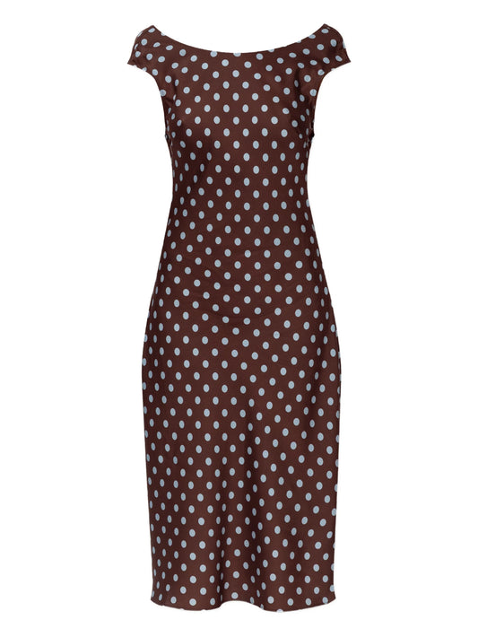 polka dot midi dress