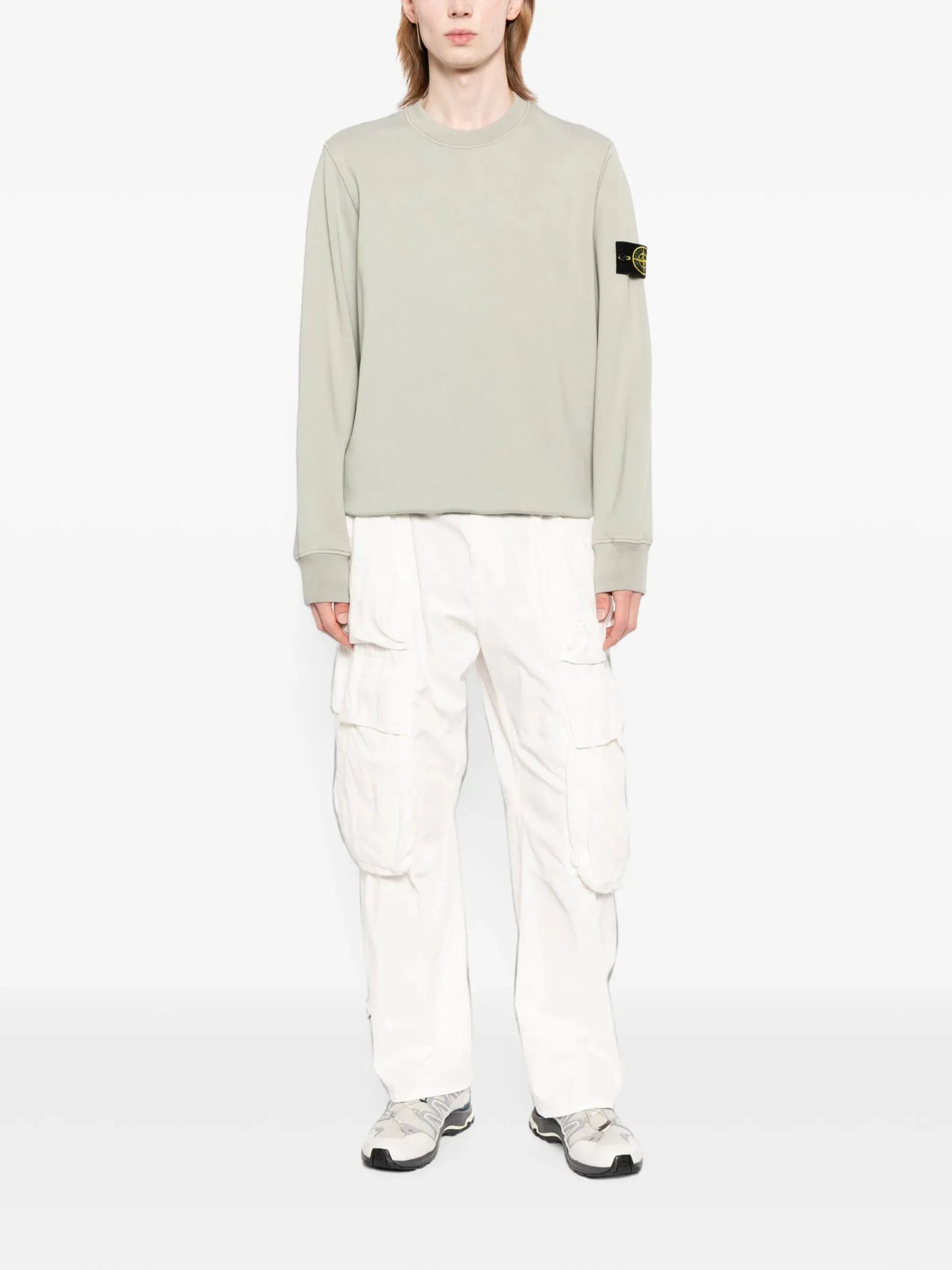 logo-patch cotton sweater