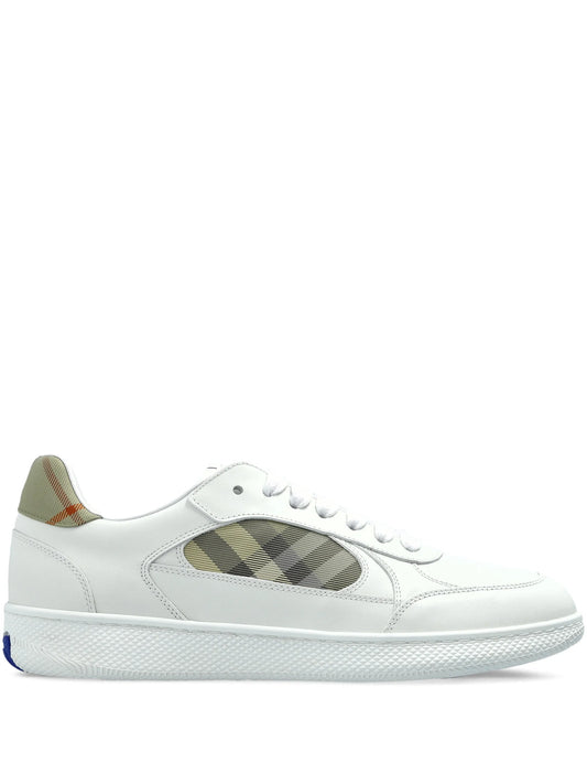 Terrace check panelled sneakers
