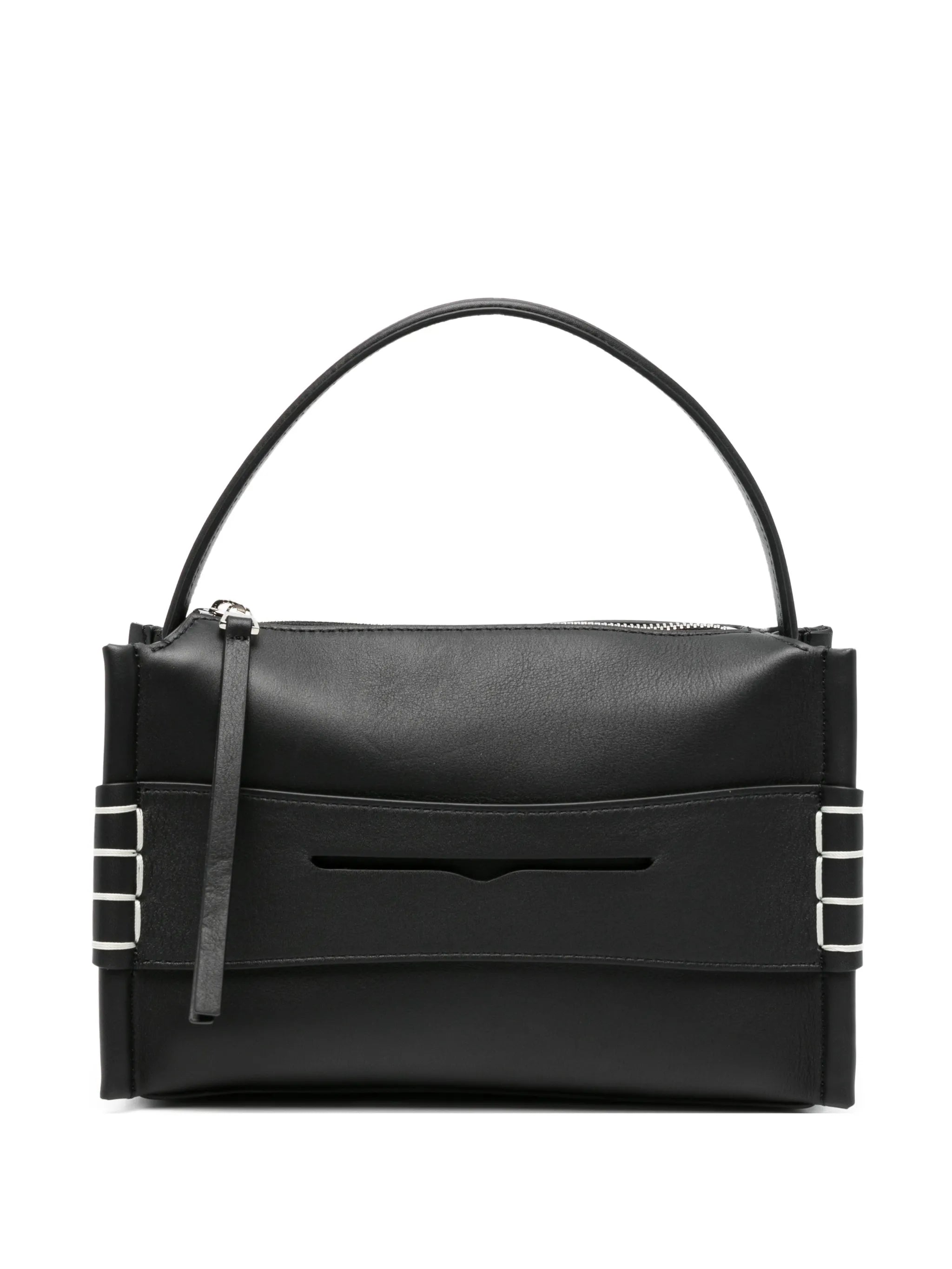 small leather tote bag