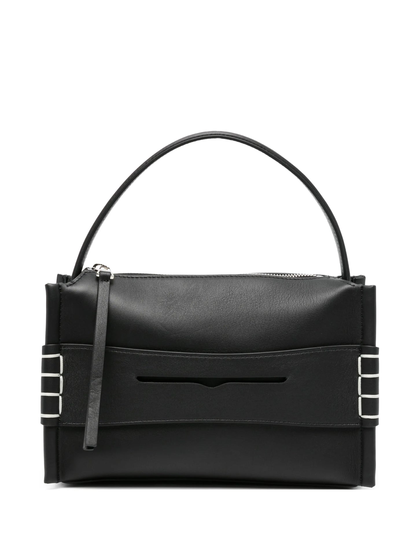 small leather tote bag